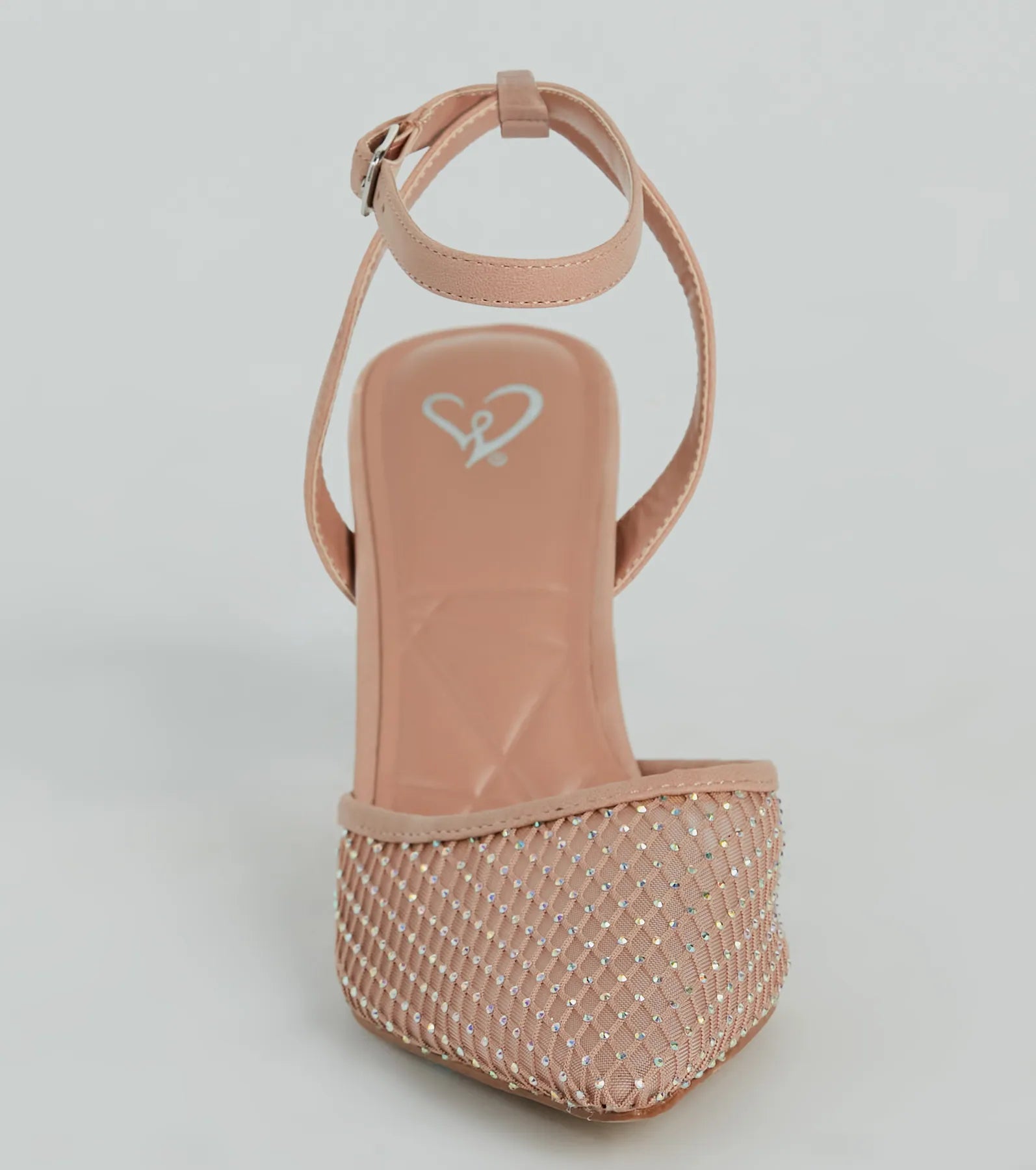 Wrapped In Shine Fishnet Rhinestone Heels - Image 3