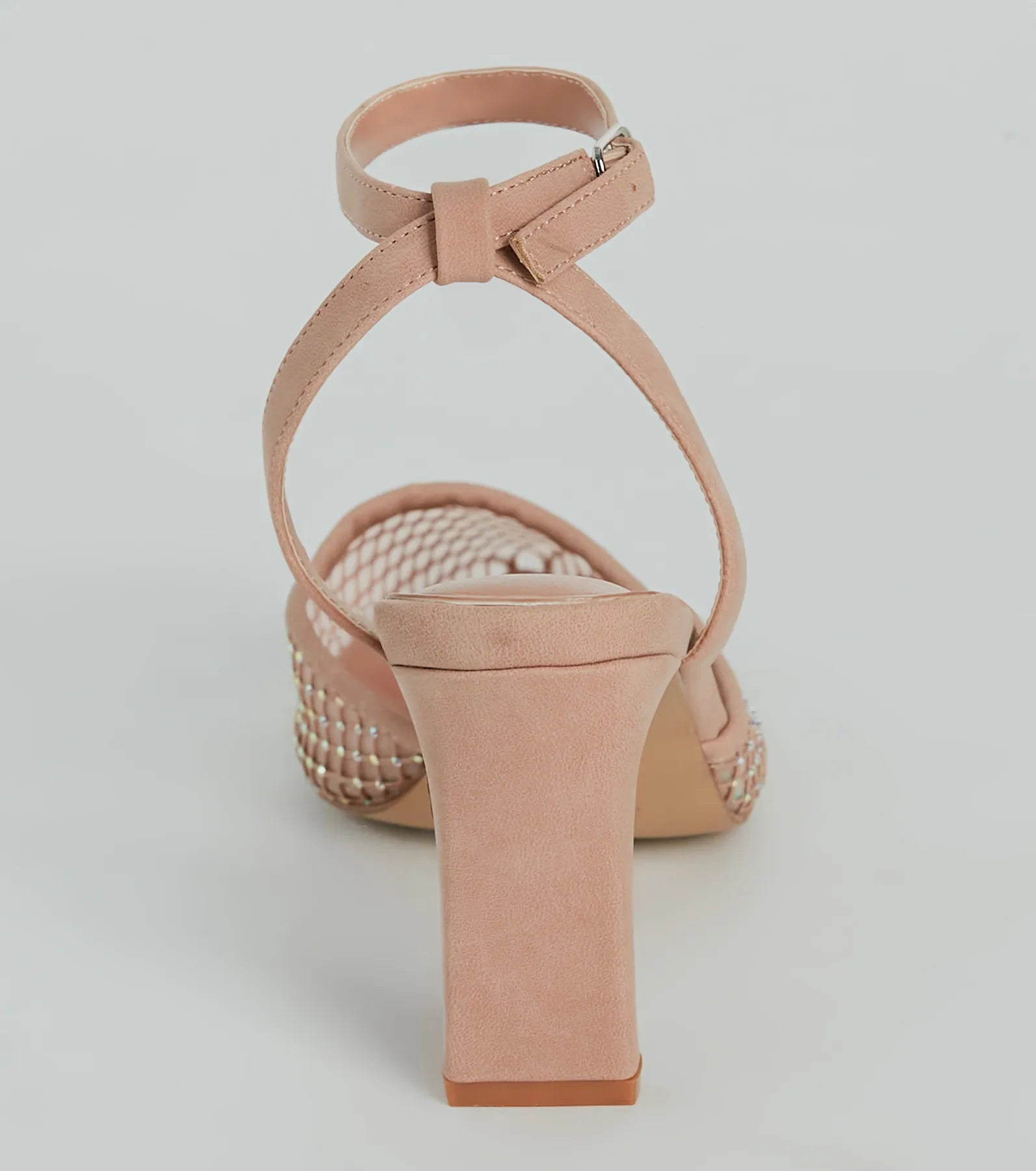 Wrapped In Shine Fishnet Rhinestone Heels - Image 4