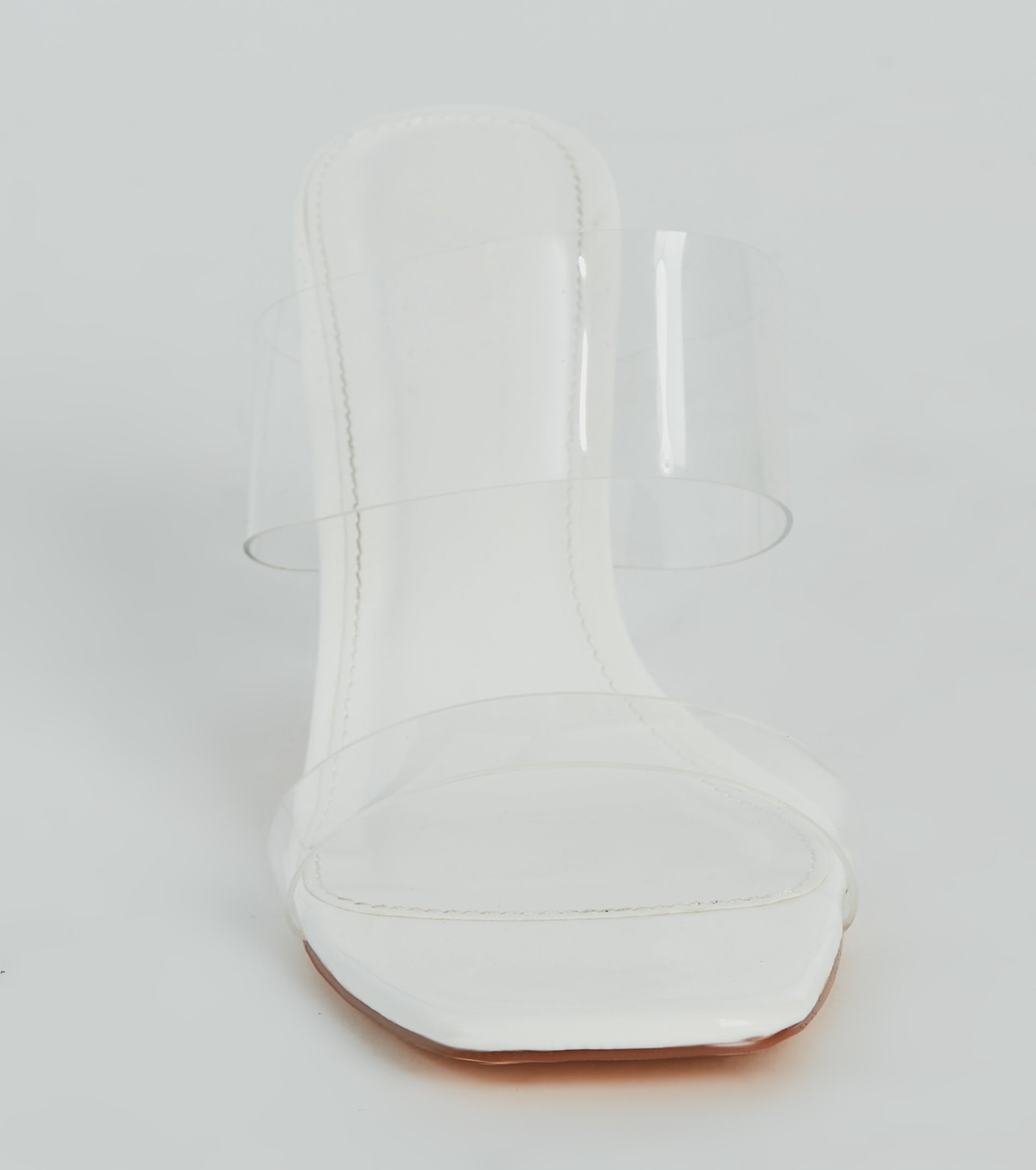 Style So Clear Strap Metallic Block Heel Mules - Image 7