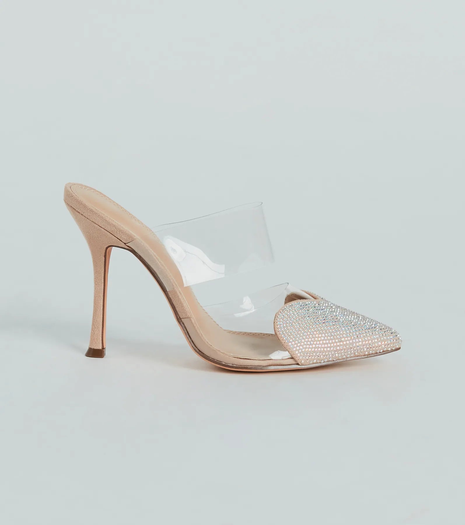 Glam Cutie Rhinestone Heart Stiletto Pumps - Image 6