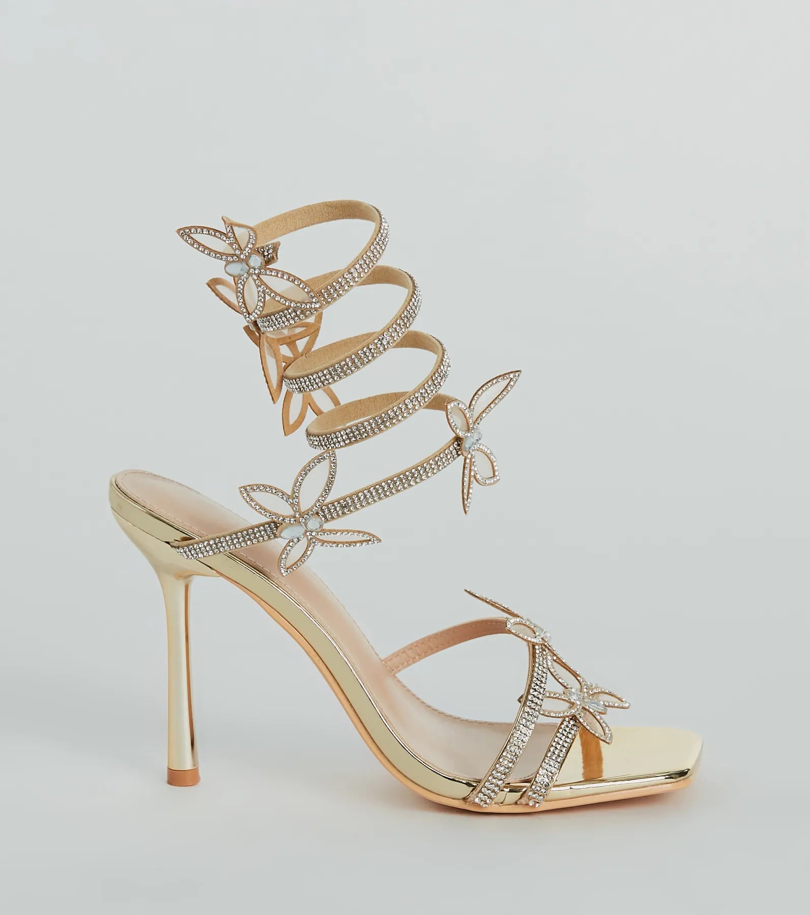 Butterfly Kiss Metallic Stiletto Heels - Image 6