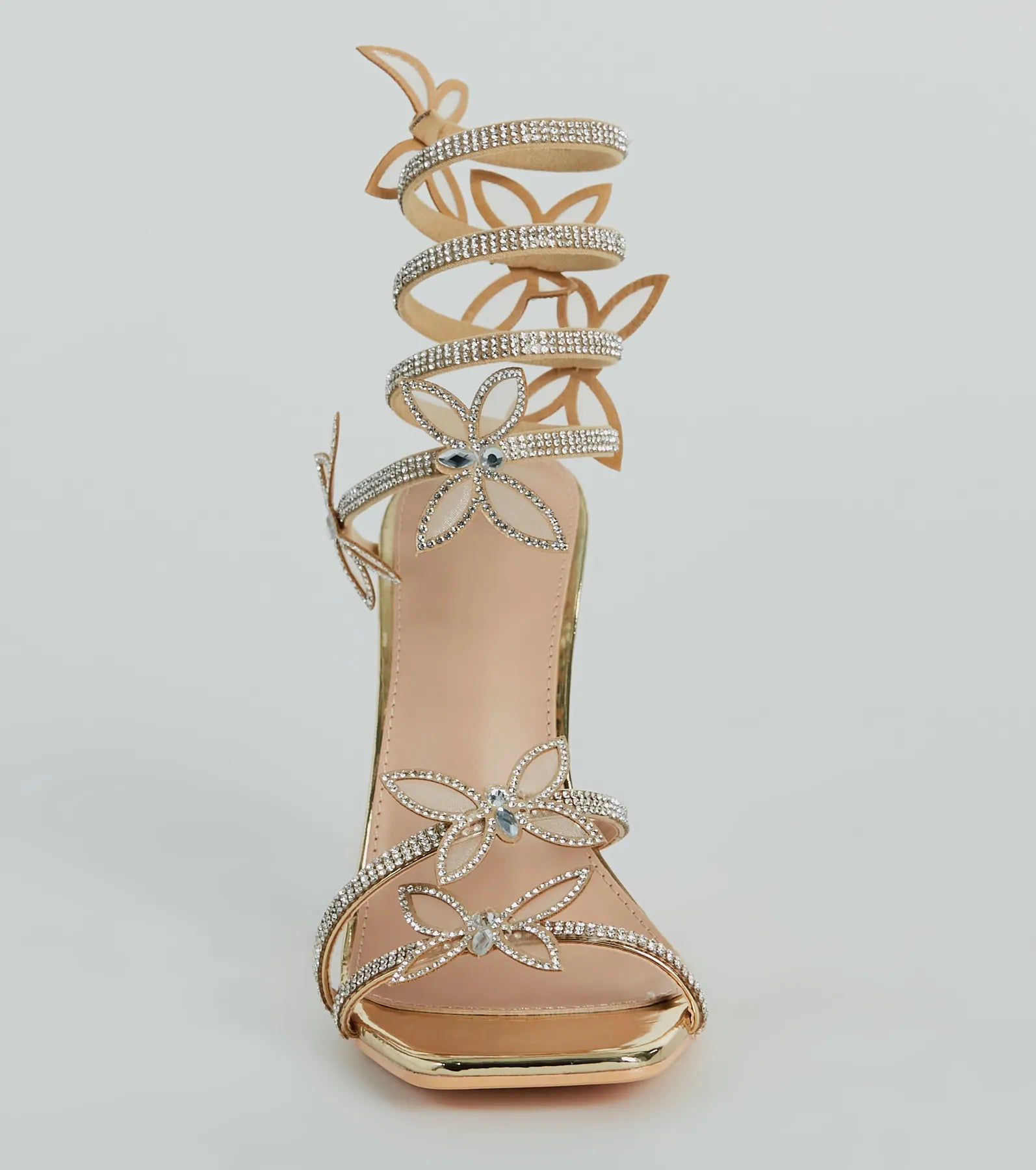 Butterfly Kiss Metallic Stiletto Heels - Image 7