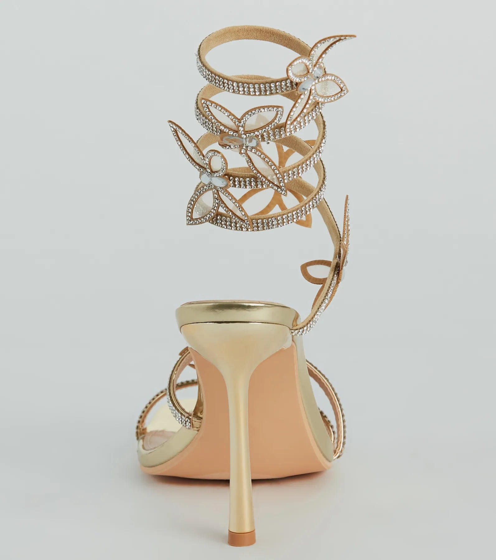 Butterfly Kiss Metallic Stiletto Heels - Image 8