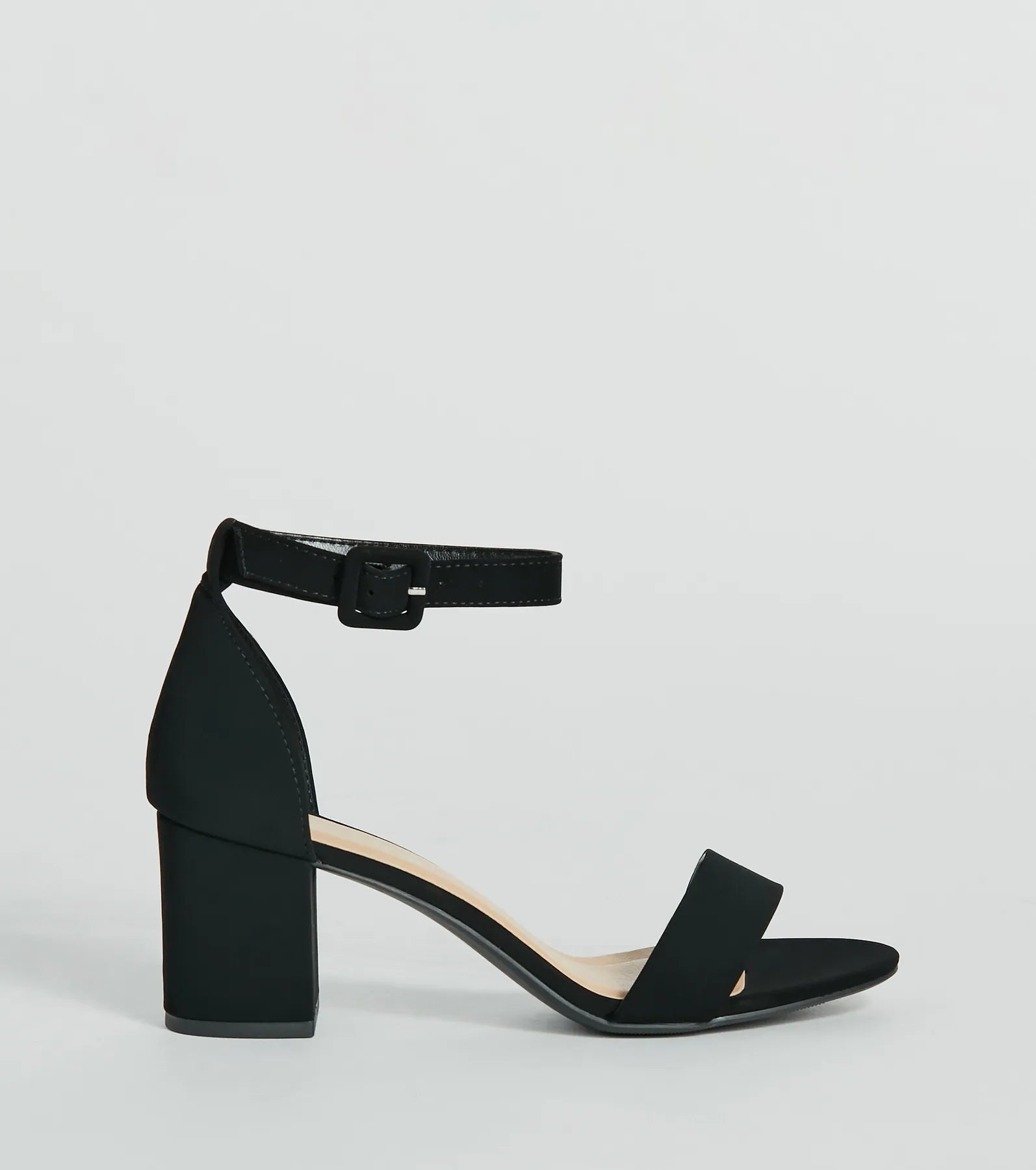 Classic Staple Nubuck Short-Block Heels - Image 2