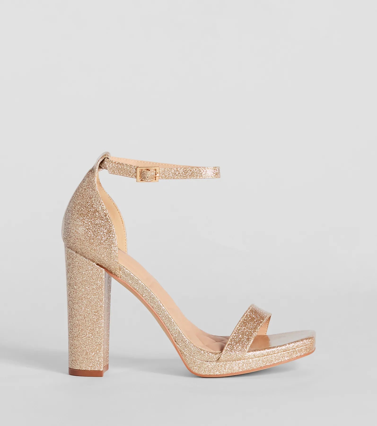 Capture Sparkle Glitter Platform Block Heels - Image 2