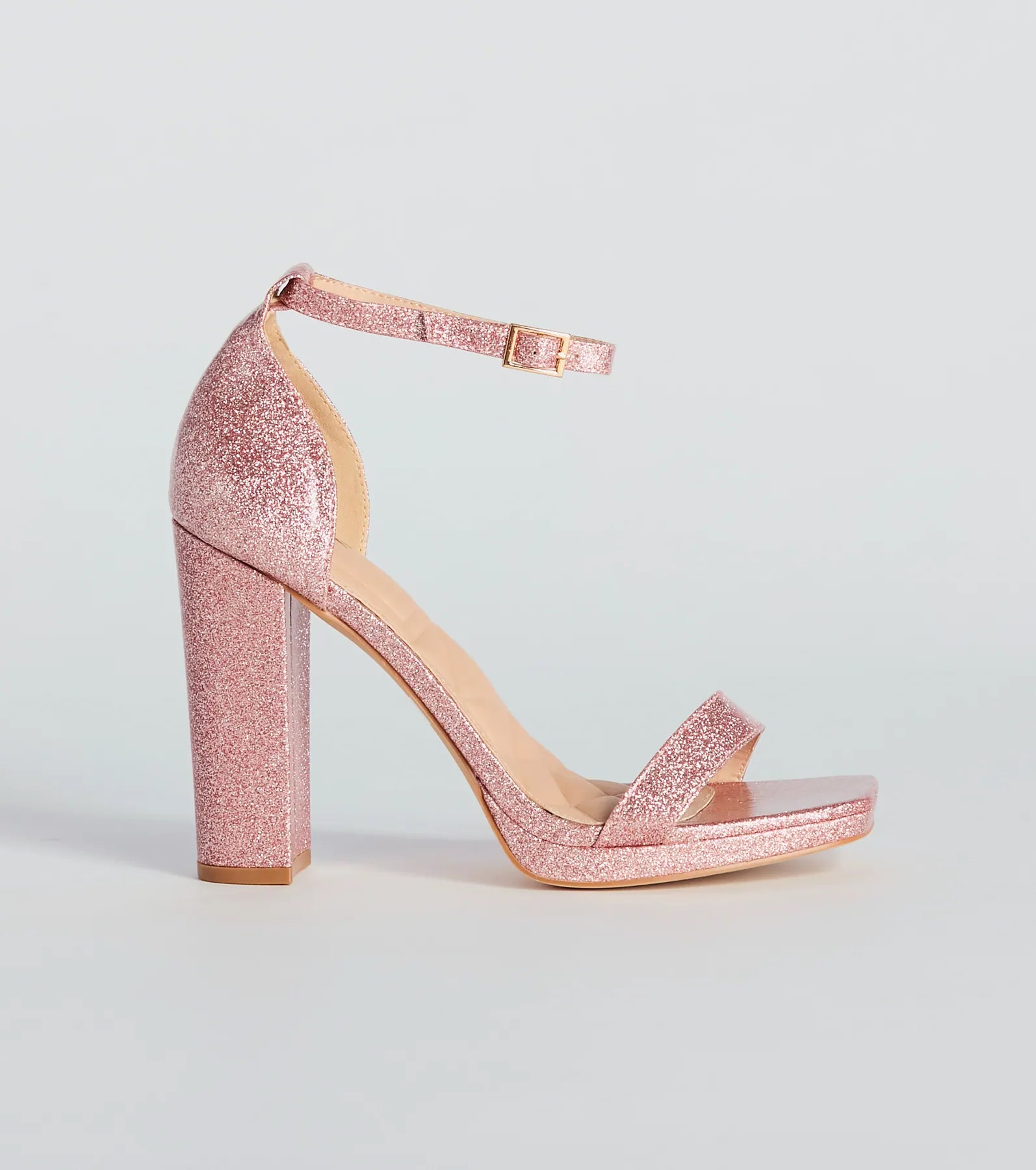 Capture Sparkle Glitter Platform Block Heels - Image 6