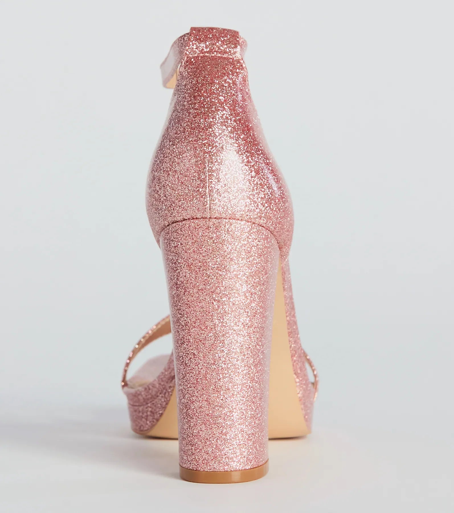 Capture Sparkle Glitter Platform Block Heels - Image 8