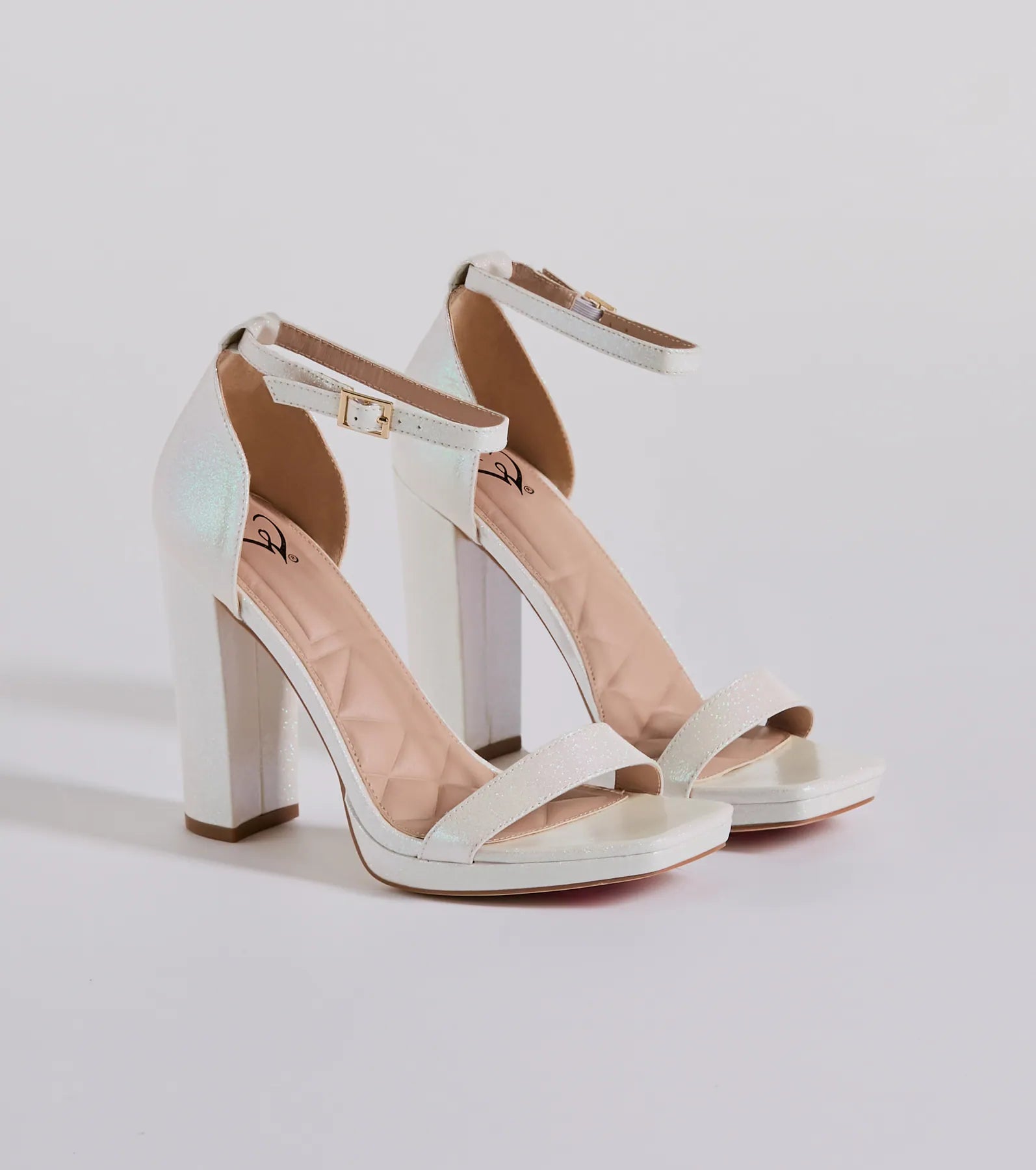 Capture Sparkle Glitter Platform Block Heels - Image 9