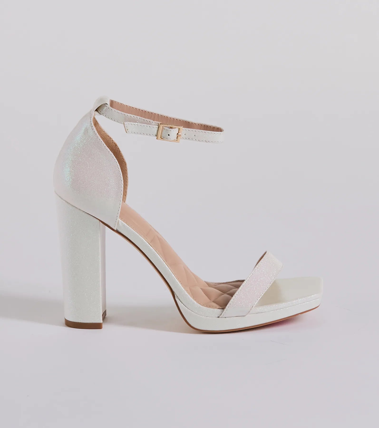 Capture Sparkle Glitter Platform Block Heels - Image 10