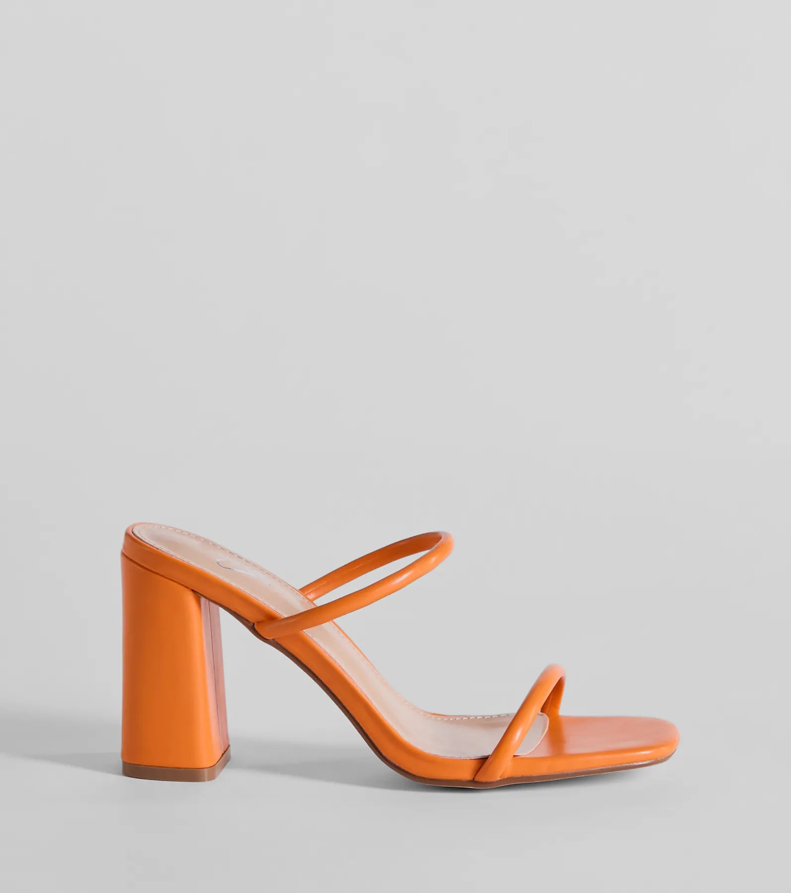Versatile Dream Strappy Faux Leather Block Heels - Image 2