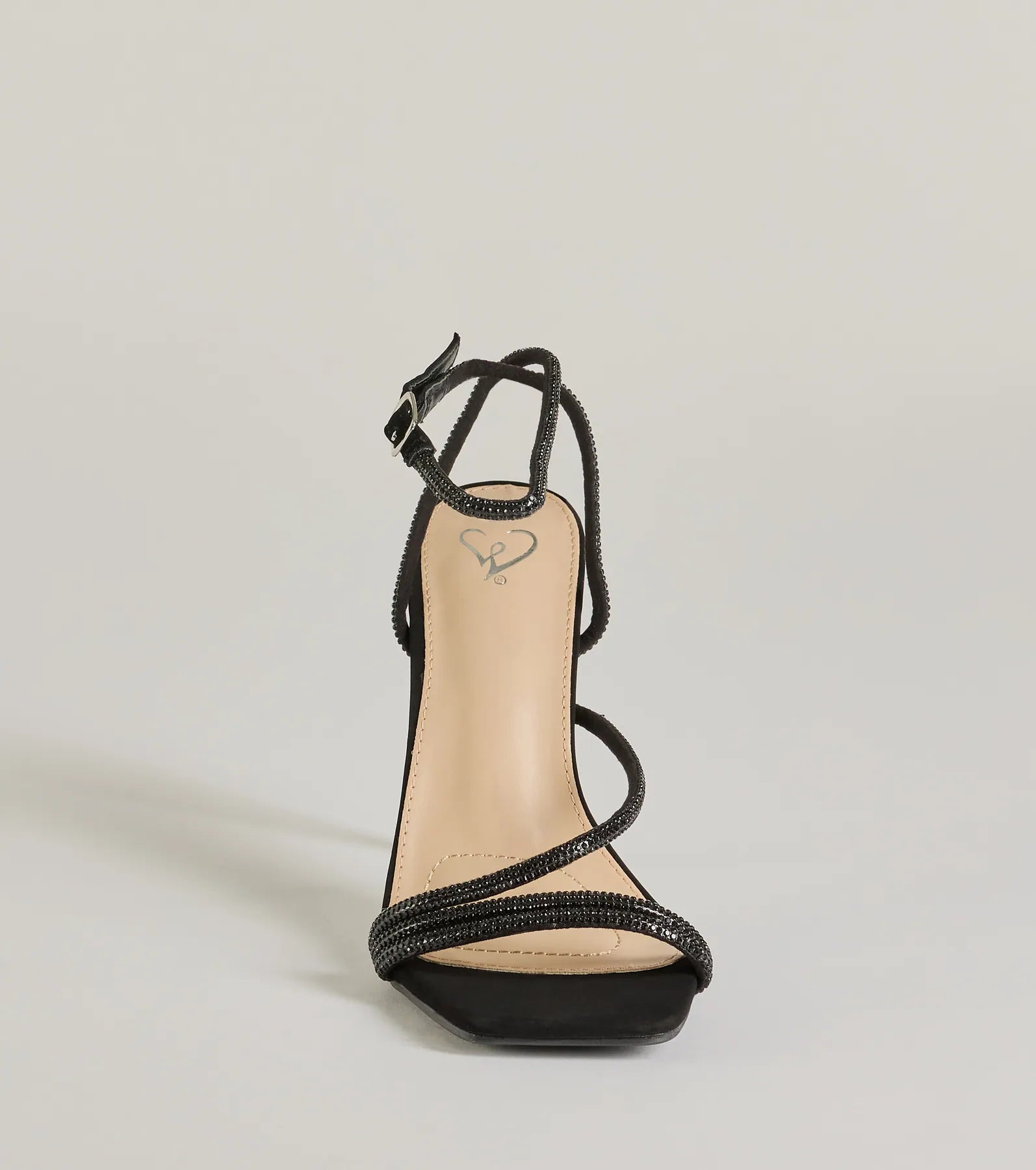 Amped Up Glam Rhinestone Strappy Stiletto Heels - Image 3