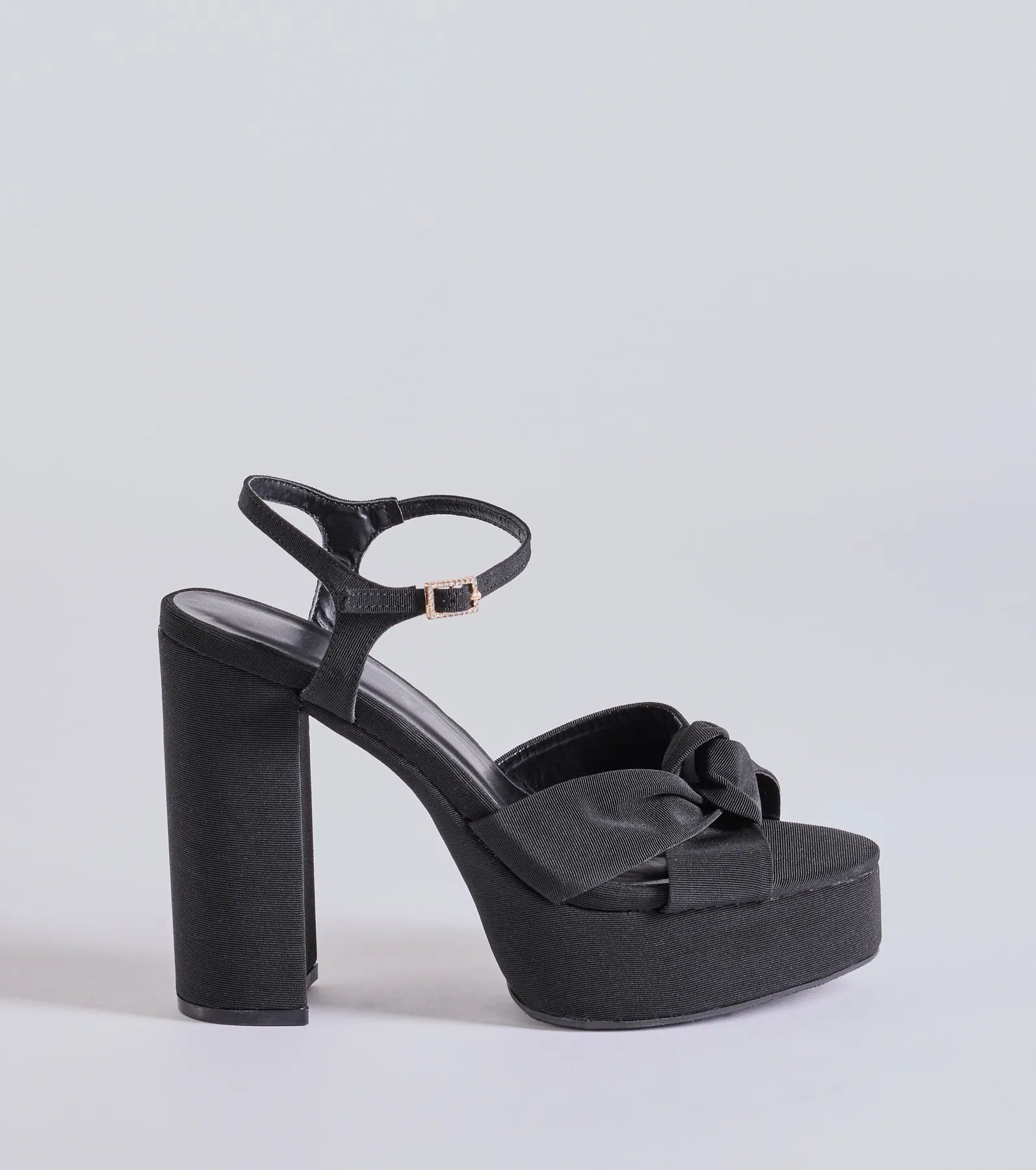 Classically Stunning Platform Knot Block Heels - Image 2