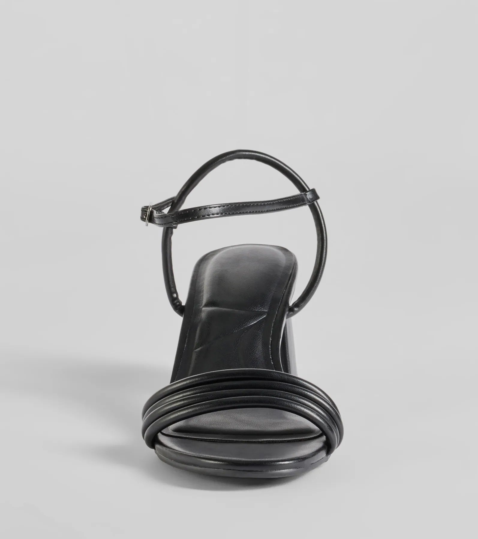 Always A Classic Strappy Faux Leather Block Heels - Image 3