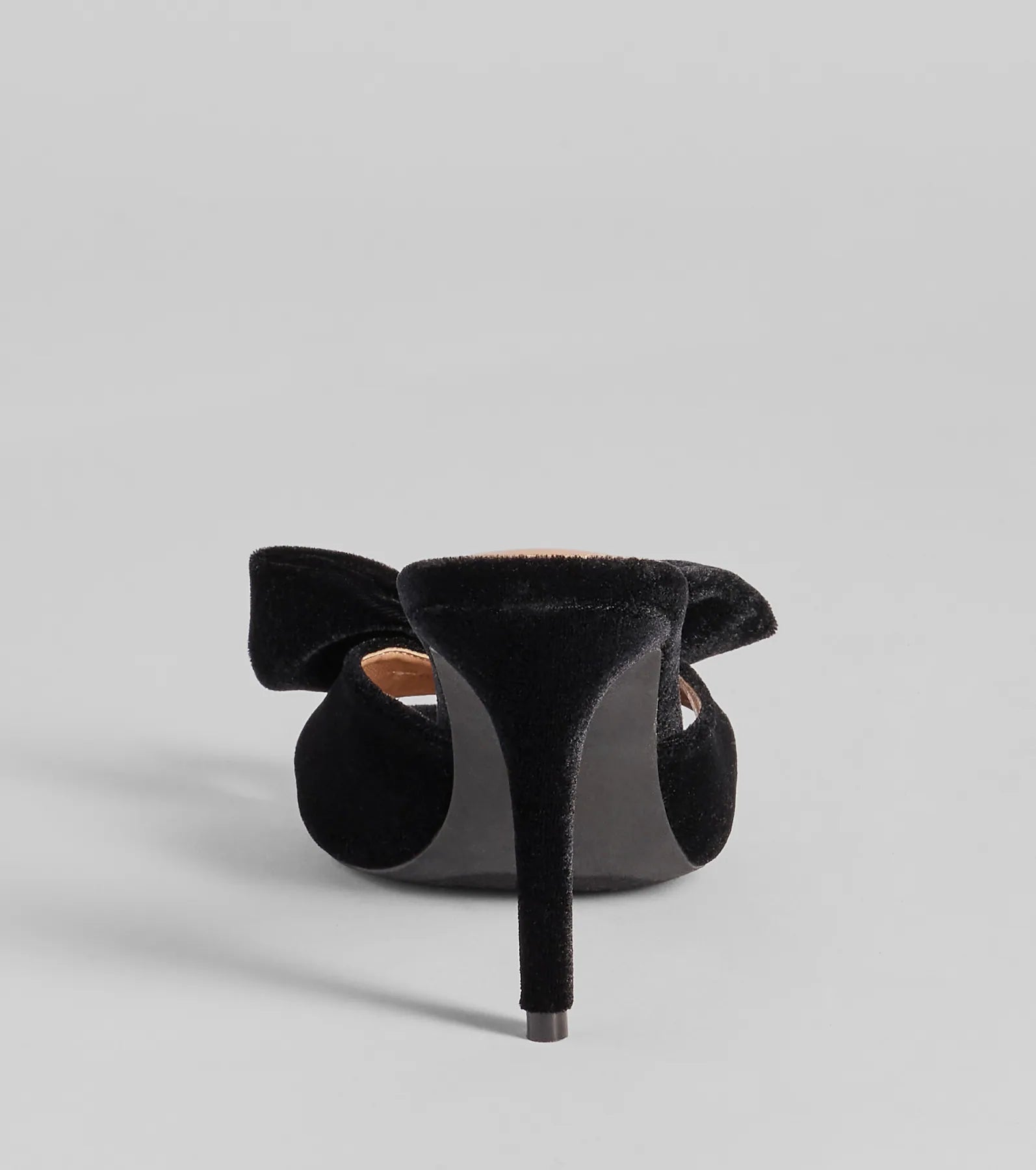 Adorably Luxe Velvet Bow Strap Stiletto Mules - Image 4