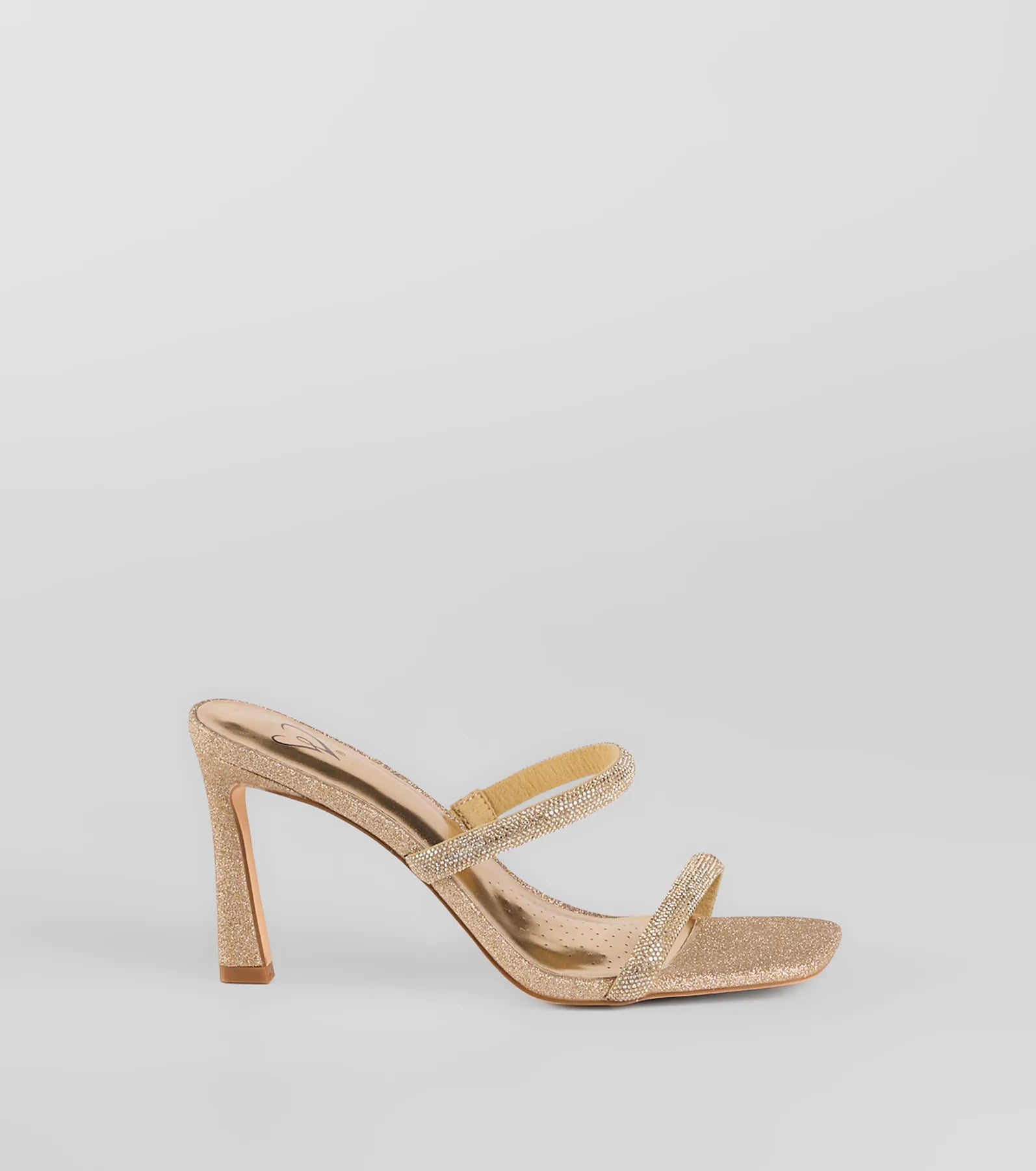 Classy Luxe Rhinestone Strappy Stiletto Mules - Image 2