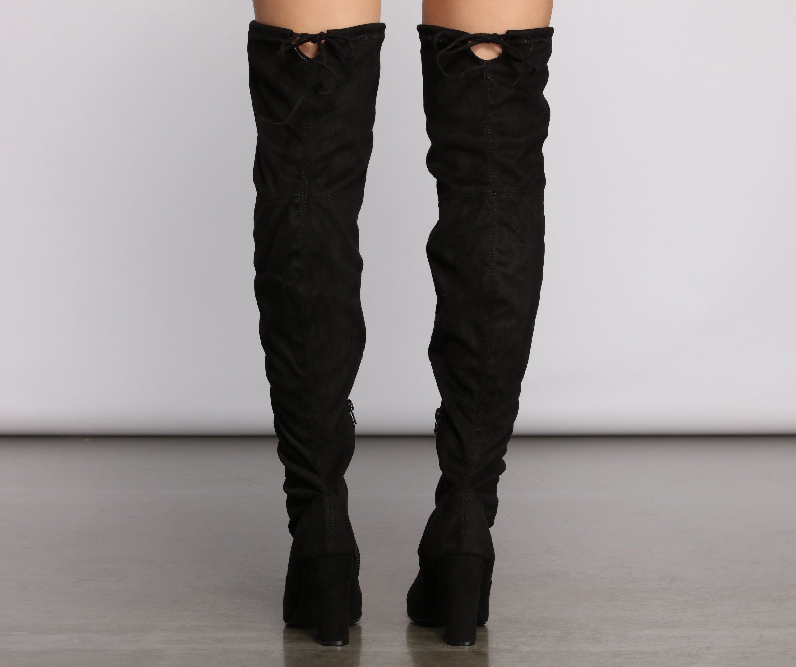 High Fashion Peep Toe Boots - Image 5