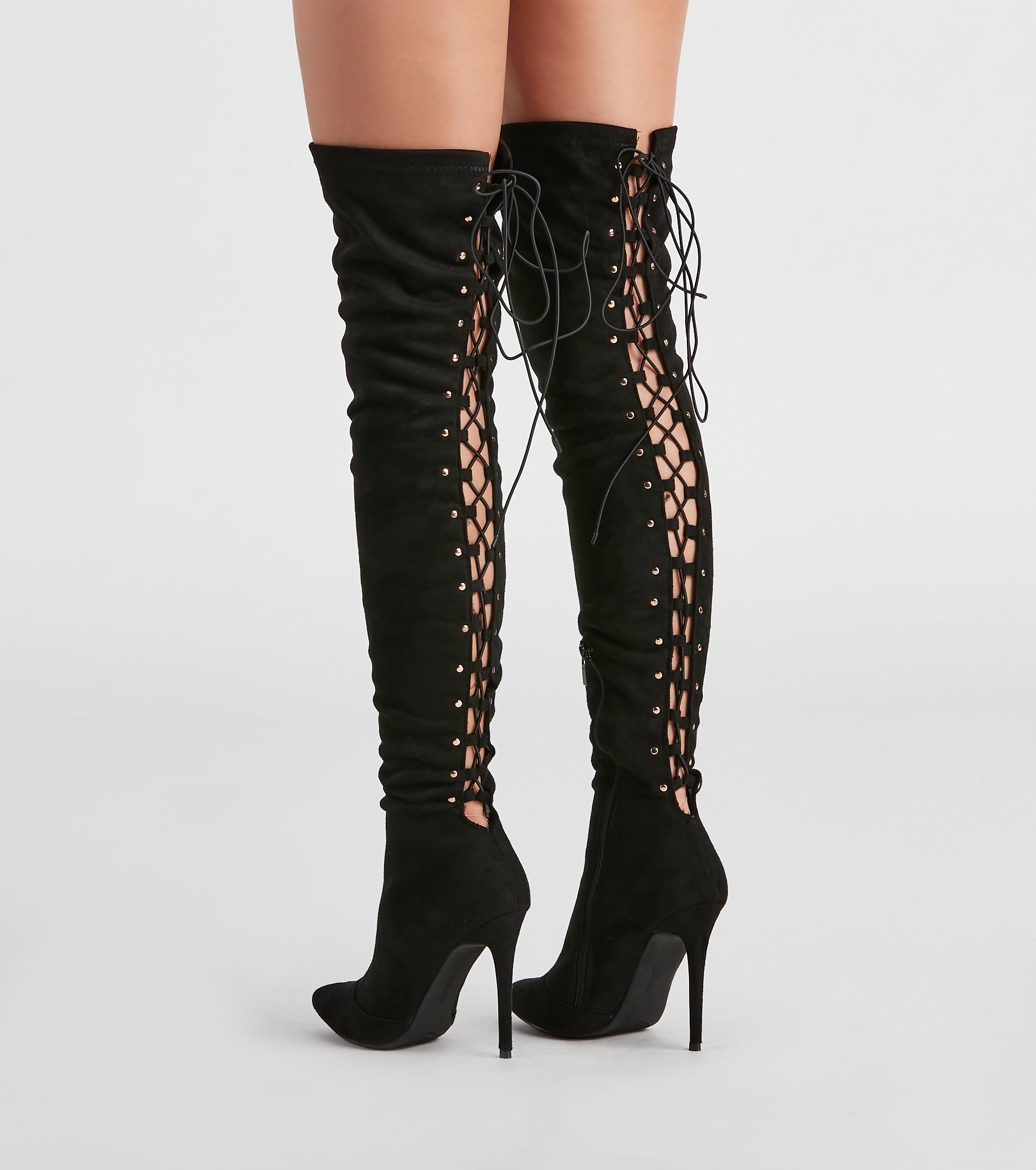 Stacked On Style Lace-Up Boots - Image 2