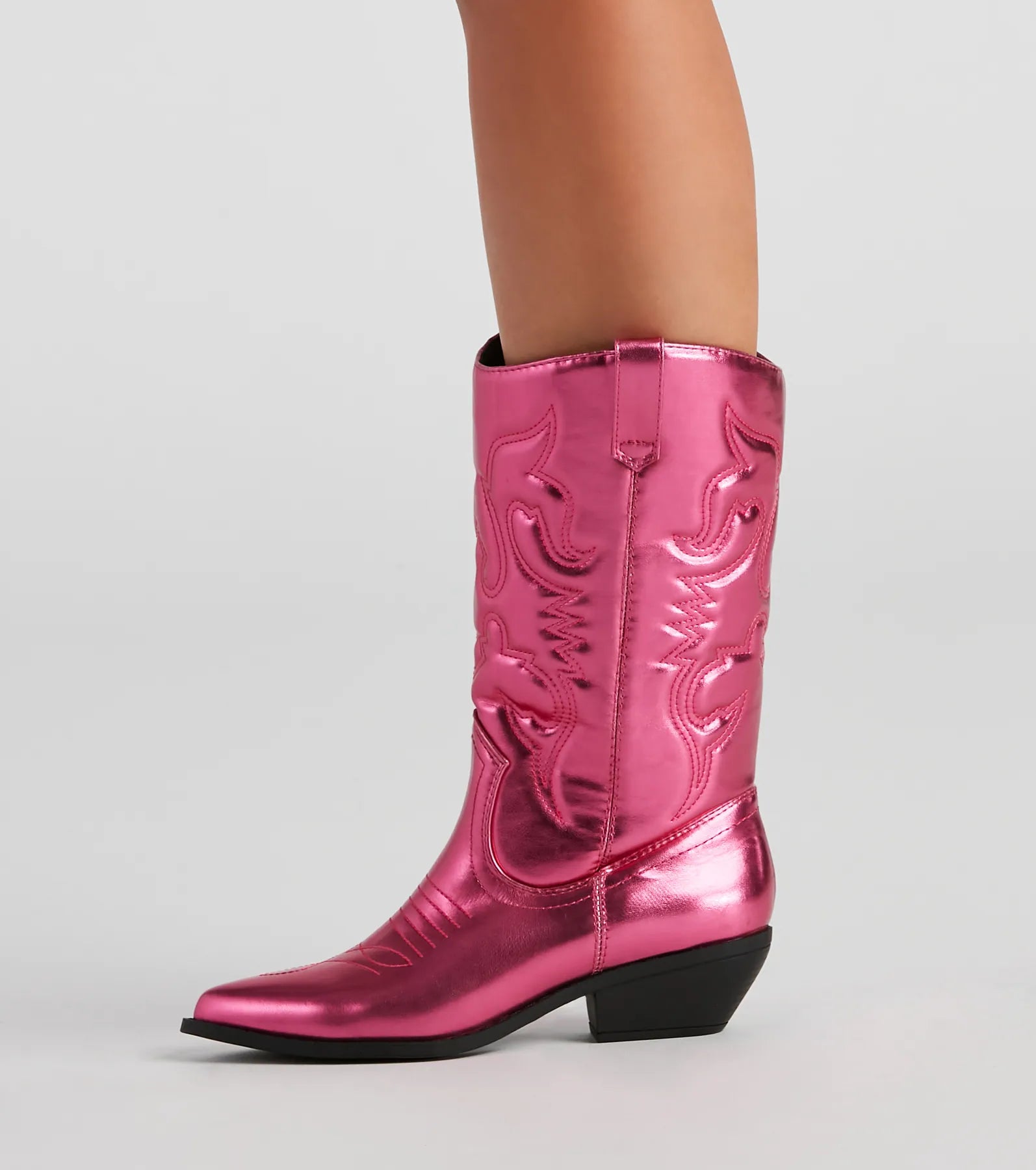 Major Glam Metallic Cowboy Boots - Image 3
