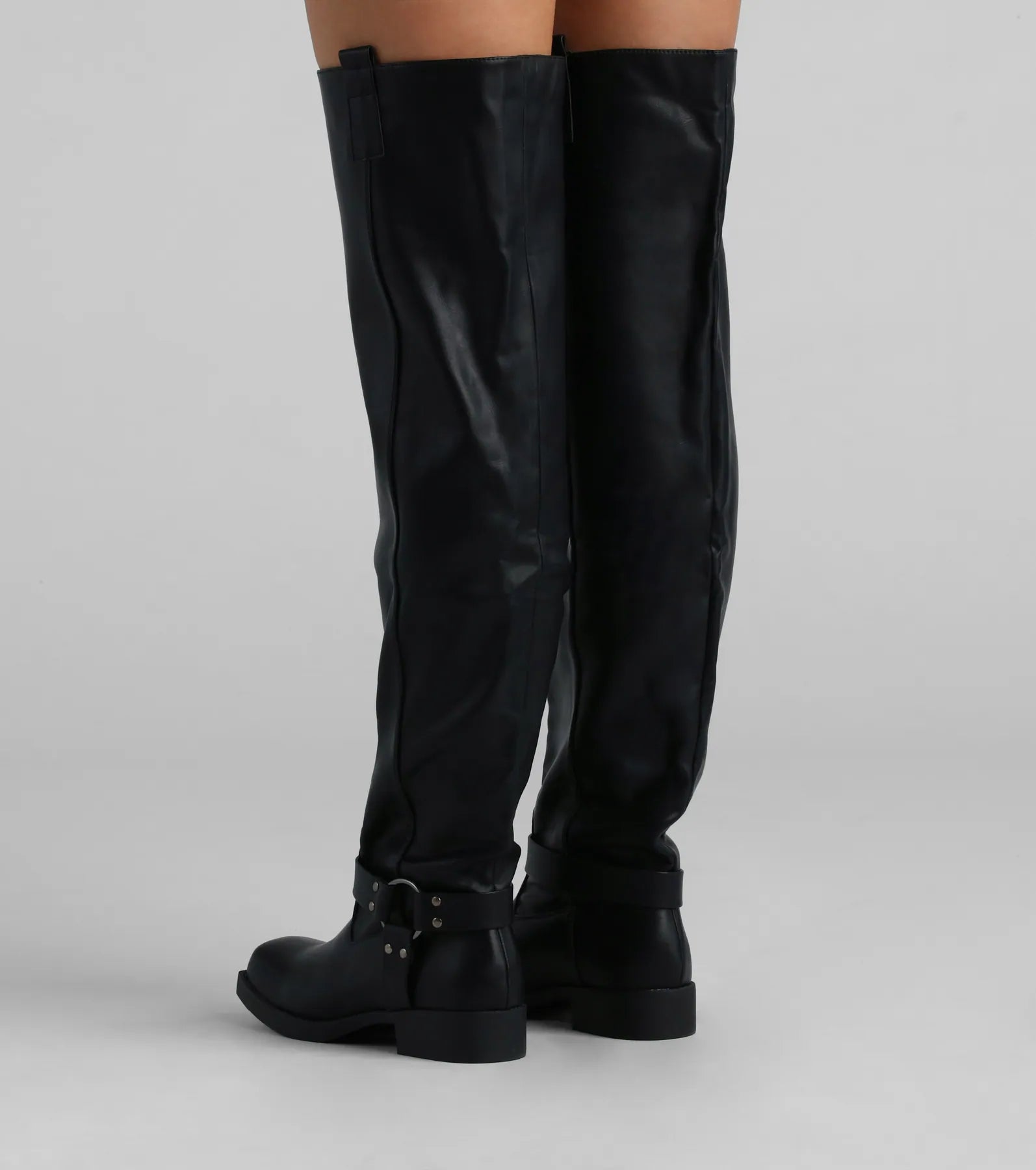 Places To Be Seen Faux Leather Thigh-High Boots - Image 4
