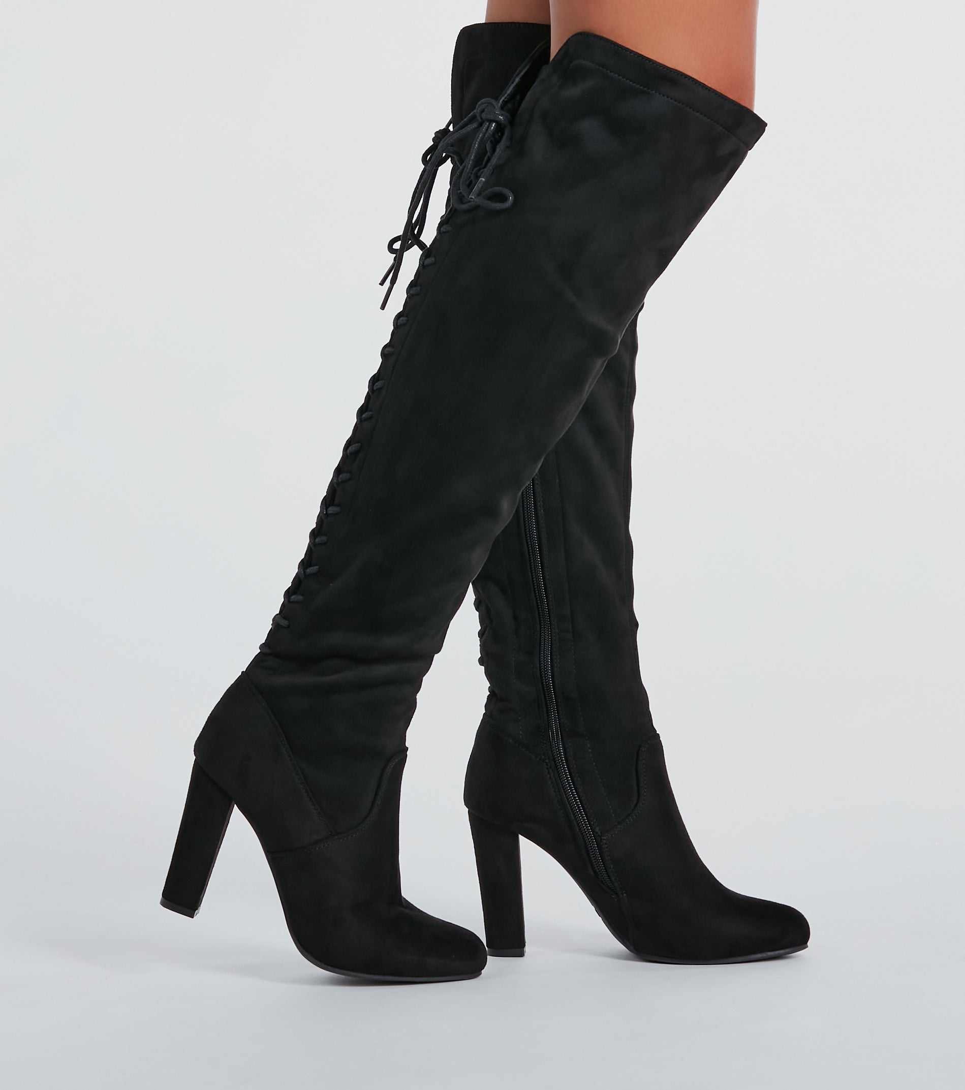 Strut Your Stuff Lace-Up Over-The-Knee Boots - Image 5