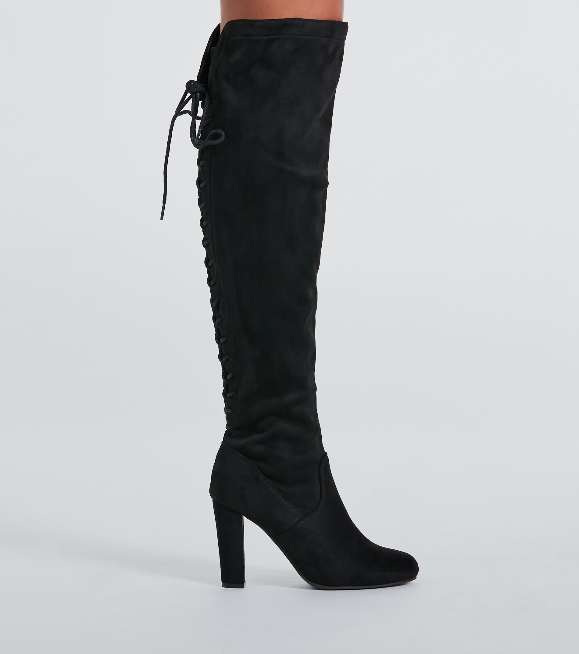 Strut Your Stuff Lace-Up Over-The-Knee Boots - Image 7