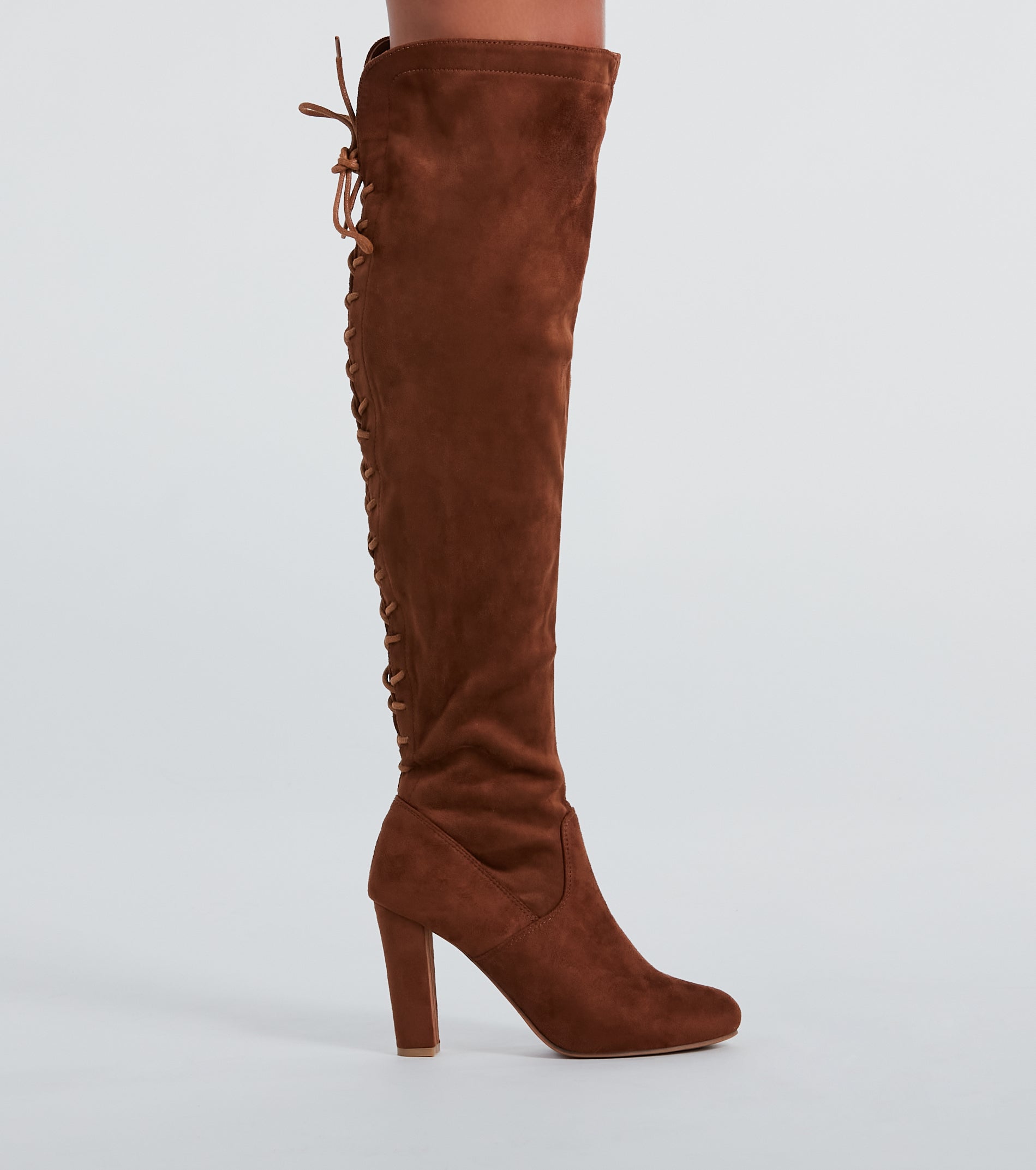 Strut Your Stuff Lace-Up Over-The-Knee Boots - Image 3