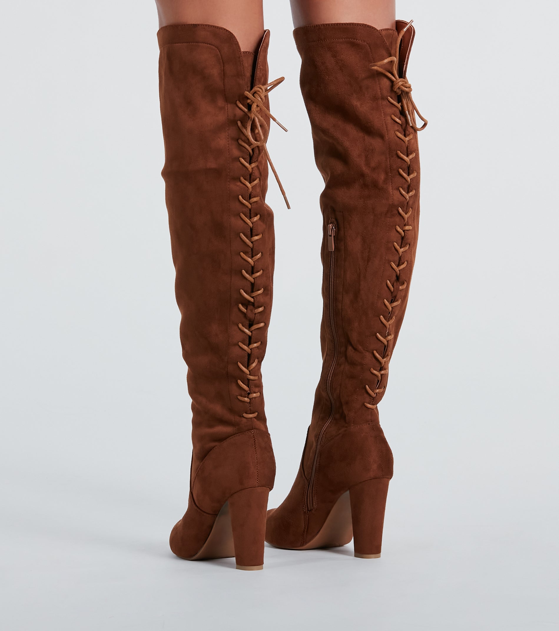 Strut Your Stuff Lace-Up Over-The-Knee Boots - Image 4