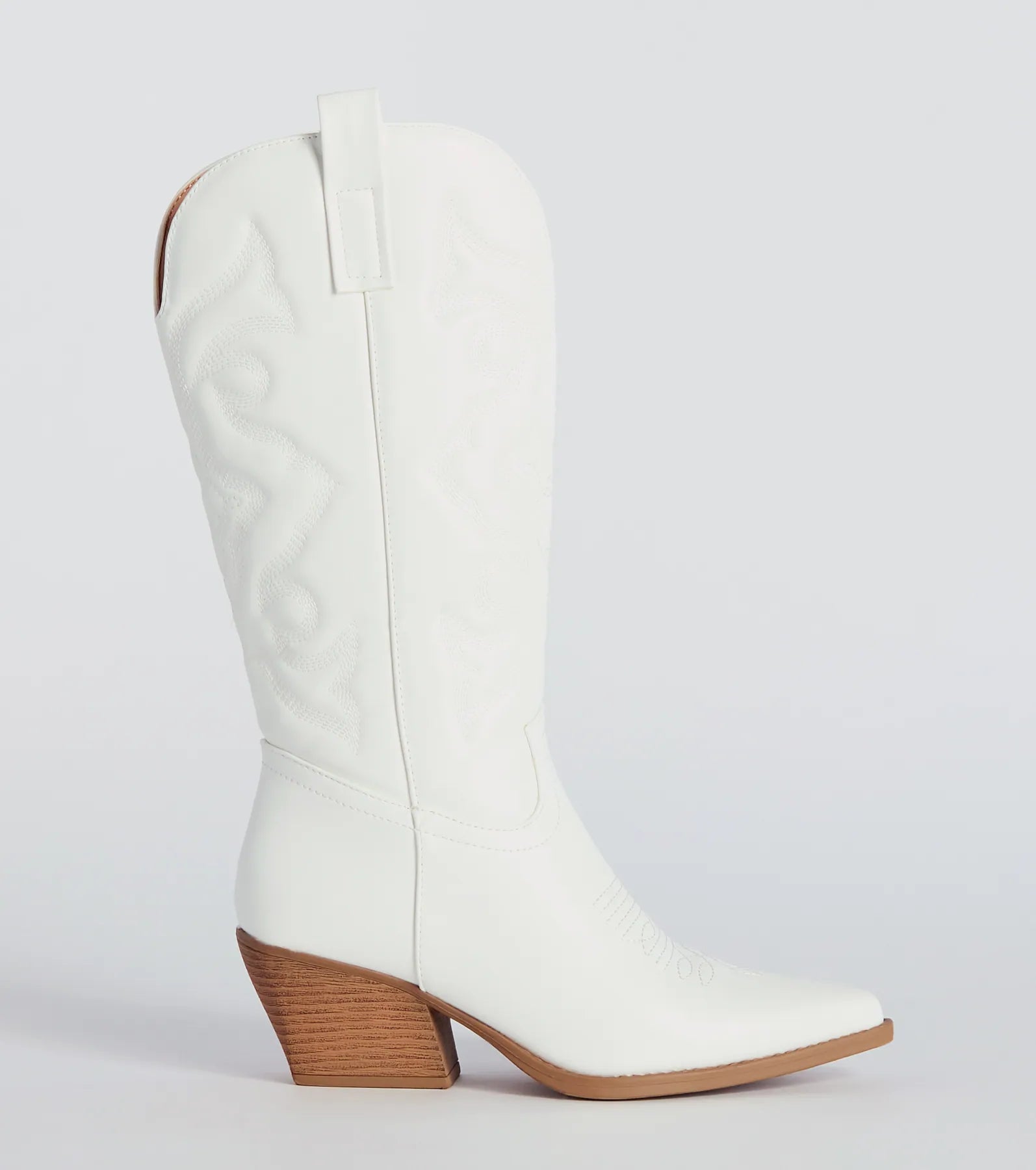 What A Beaut Faux Leather Cowboy Boots - Image 2