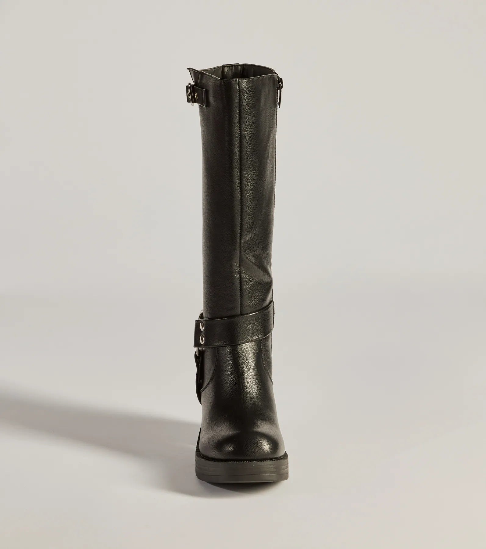 Chic Edge Under-The-Knee Moto Platform Boots - Image 9