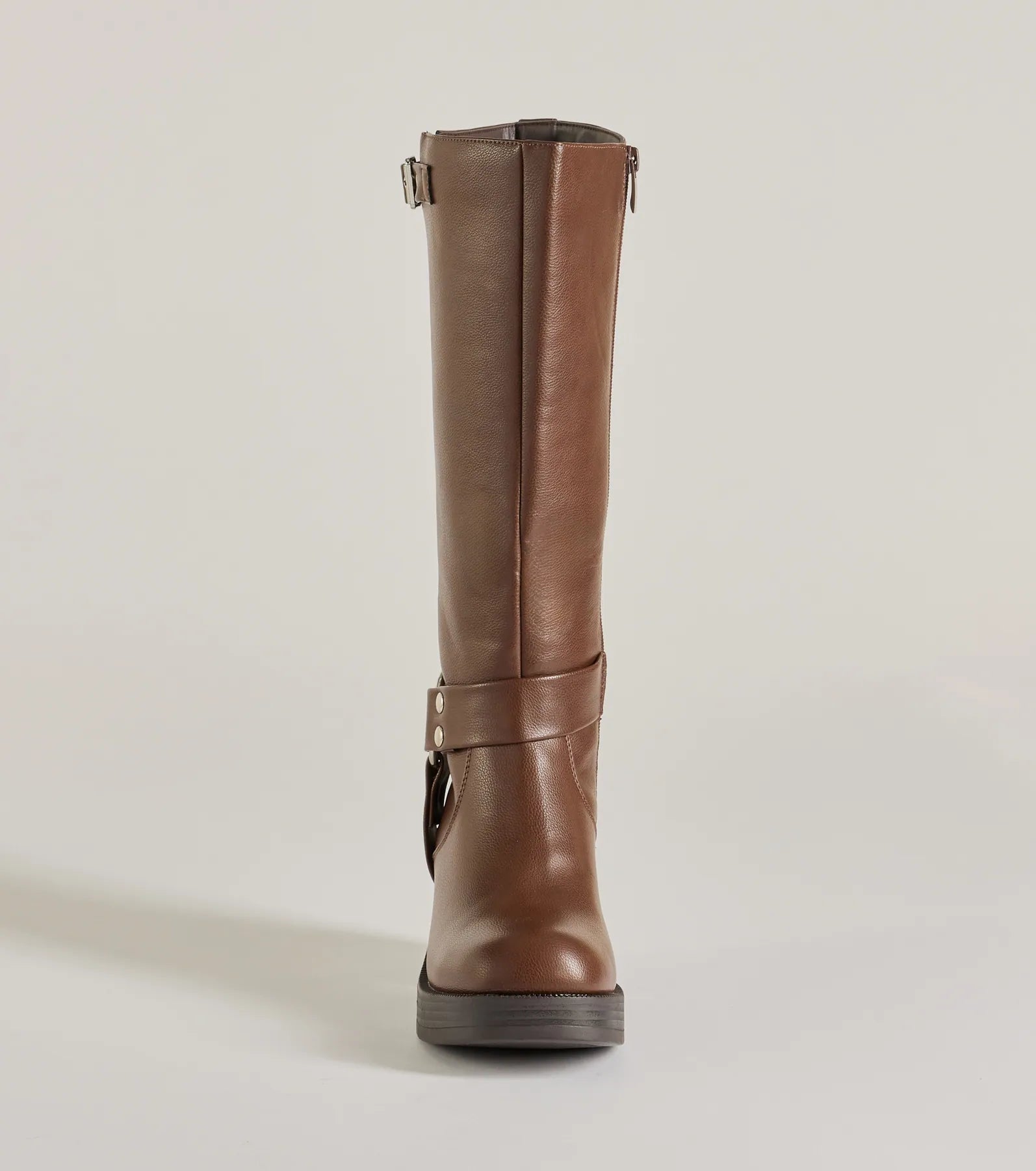 Chic Edge Under-The-Knee Moto Platform Boots - Image 4