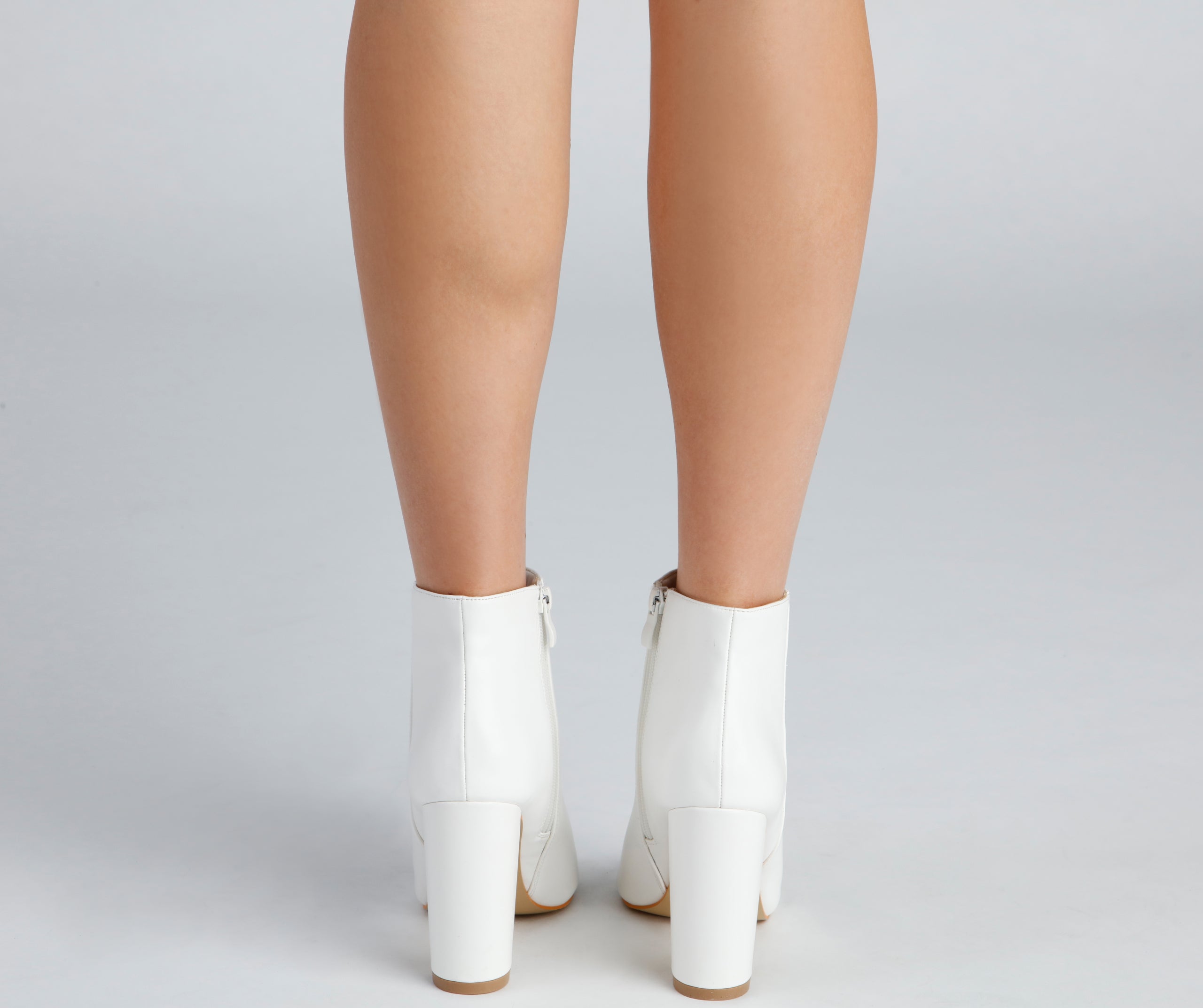 Take A Peep Block Heel Booties - Image 4