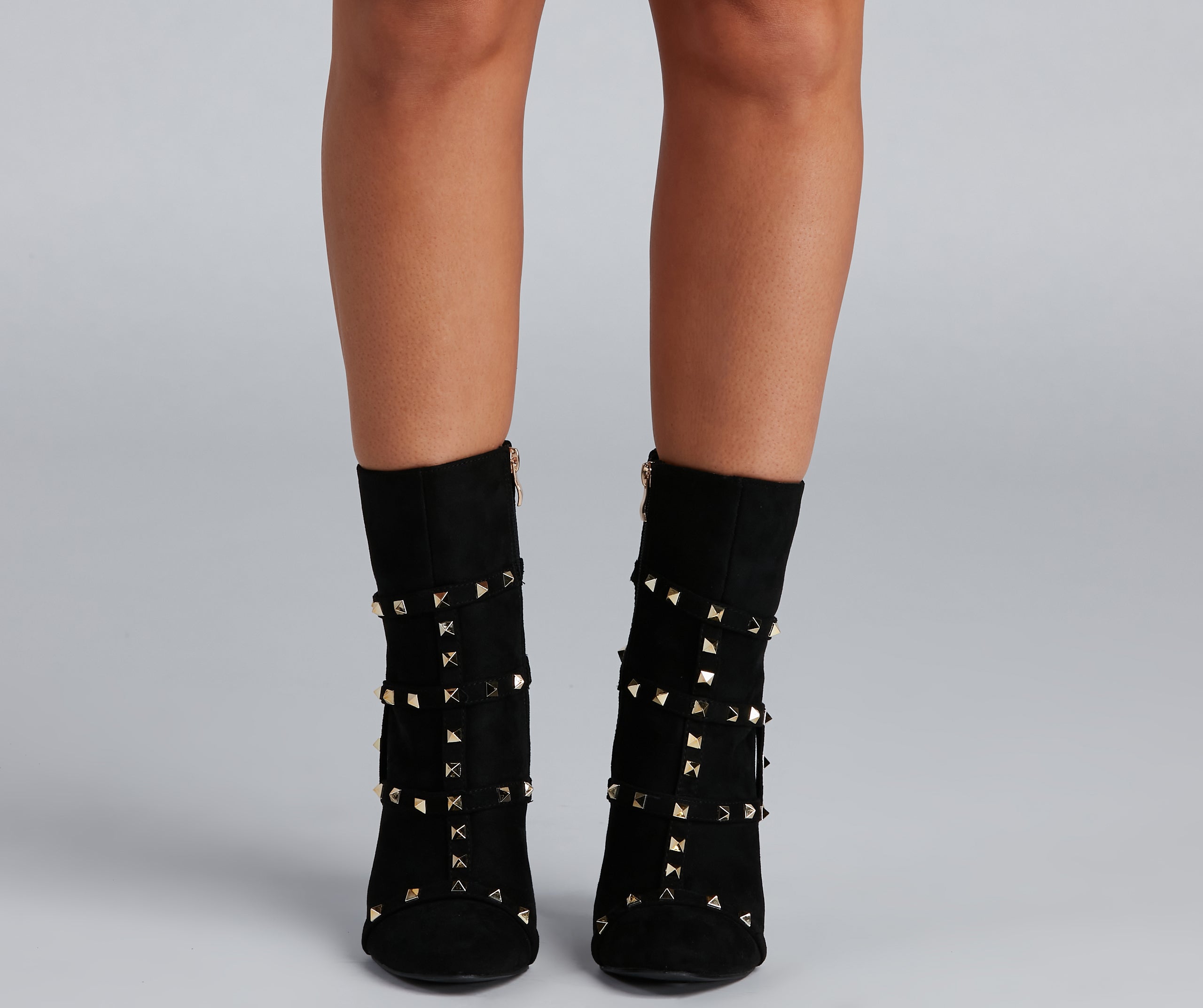 Hey Stud Caged Stiletto Booties - Image 2