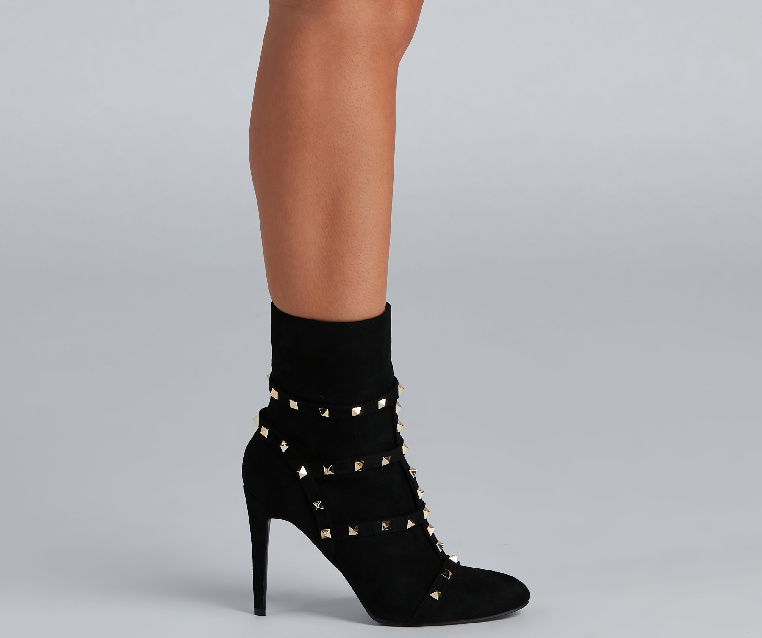 Hey Stud Caged Stiletto Booties - Image 3