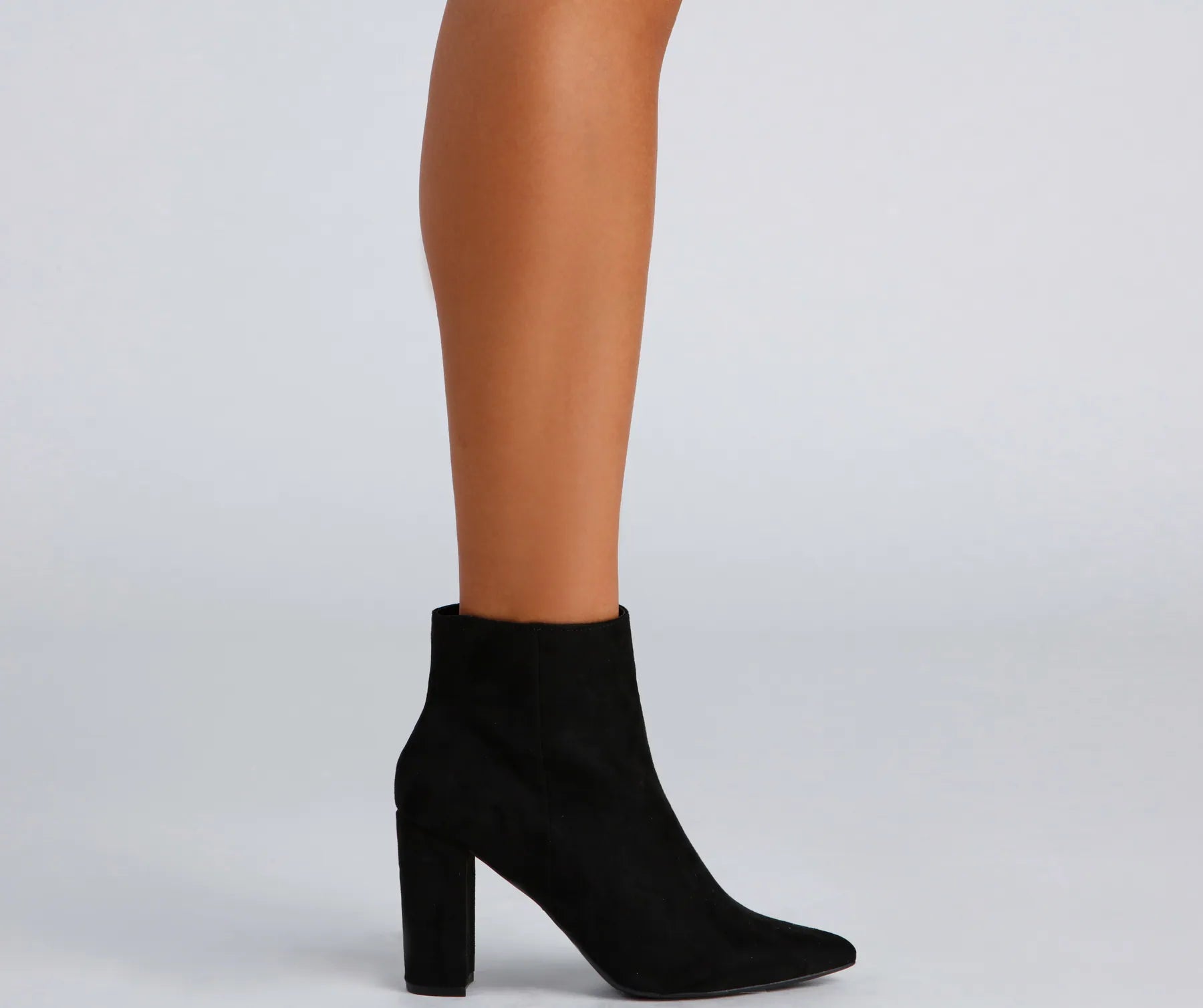 Perfect Point Faux Suede Booties - Image 2