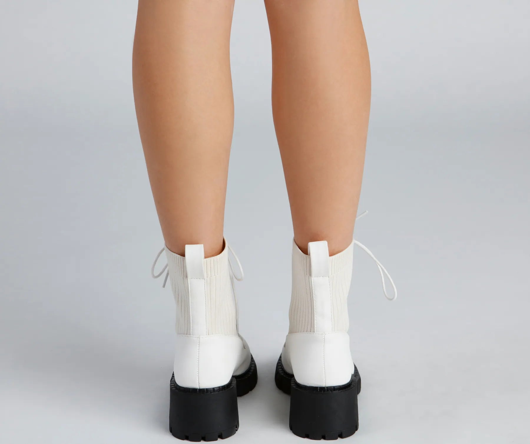 Trendy Status Knit Detail Boots - Image 12