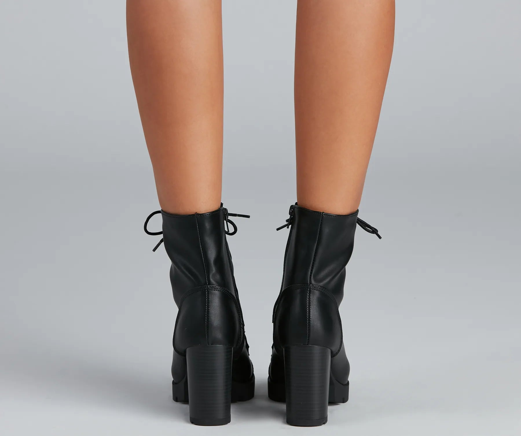 Wild Side Faux Leather Lug Boots - Image 2