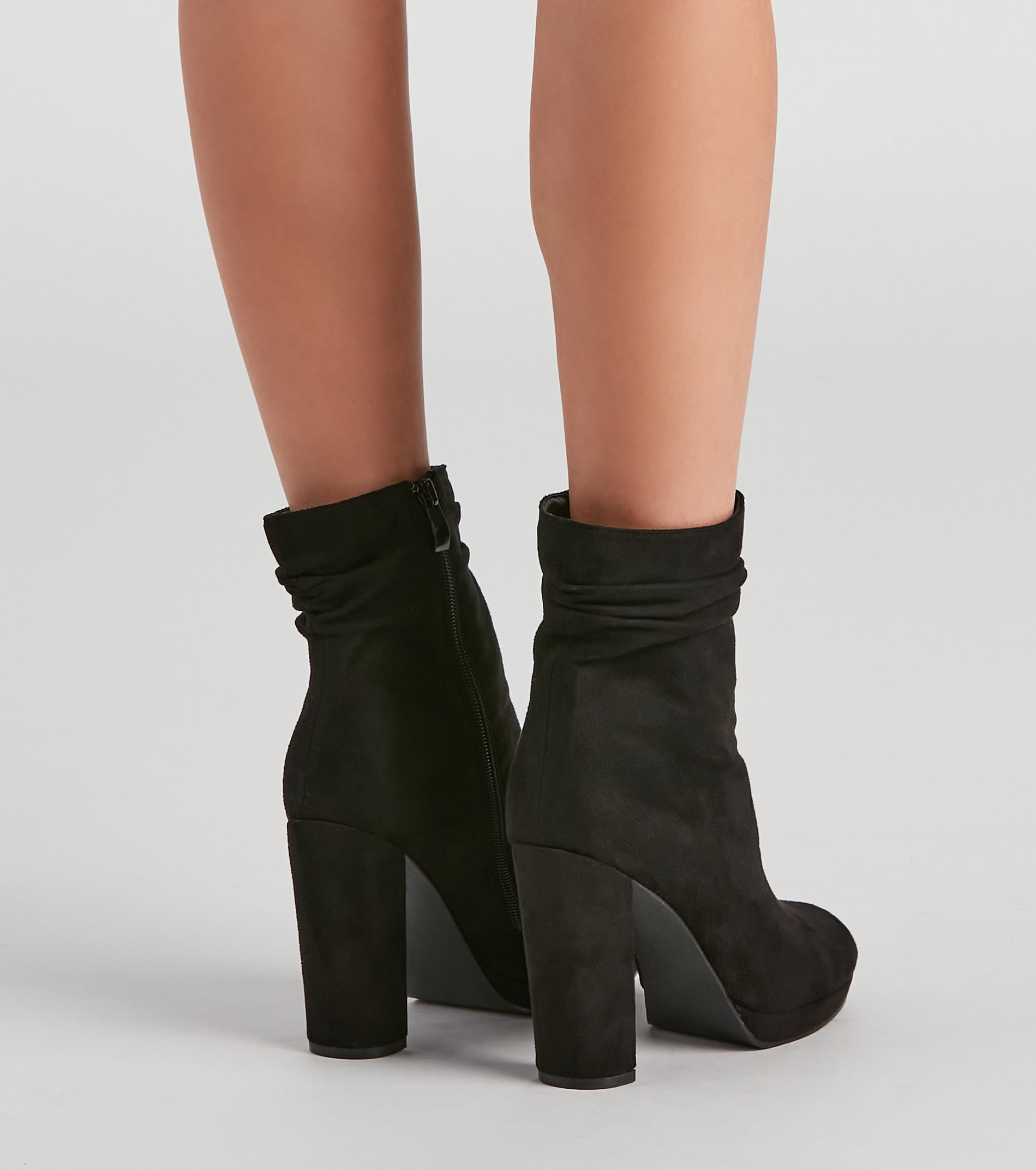 Meet Chic Faux Suede Slouch Booties - Image 4