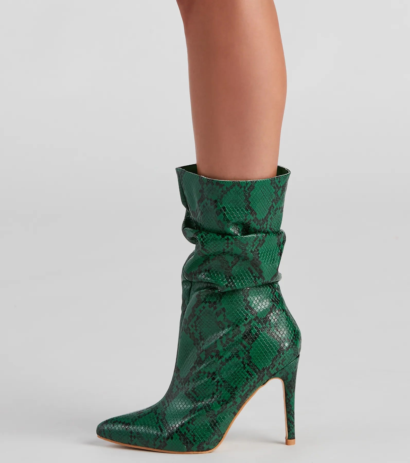 Killer Looks Faux Leather Snake Booties - Image 7