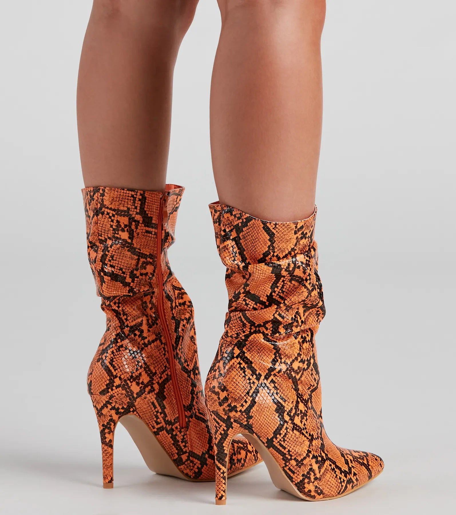 Killer Looks Faux Leather Snake Booties - Image 4