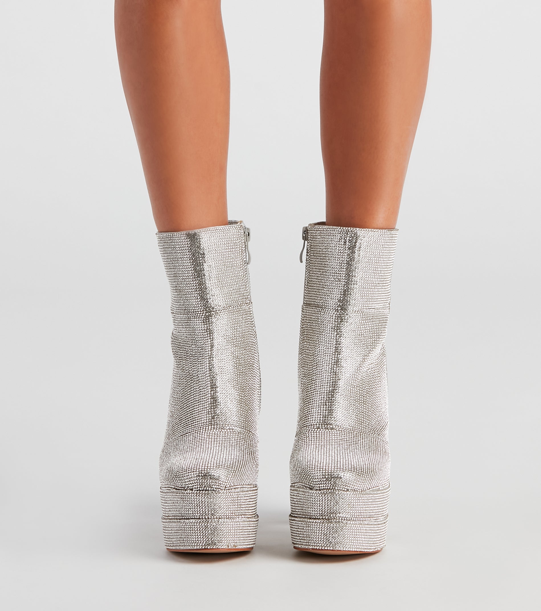 Retro Gal Rhinestone Heel Booties - Image 2