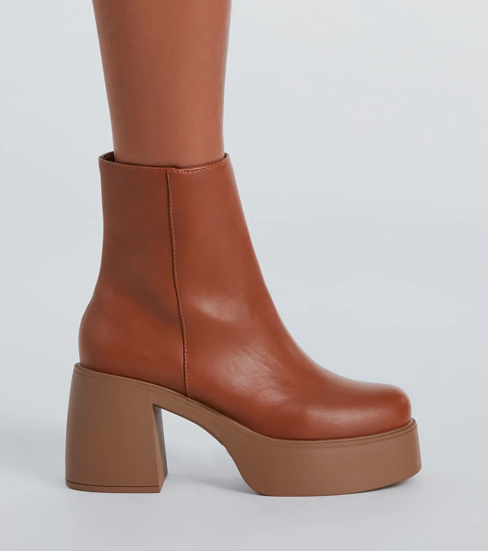 Show Up Platform Block Heel Booties - Image 3