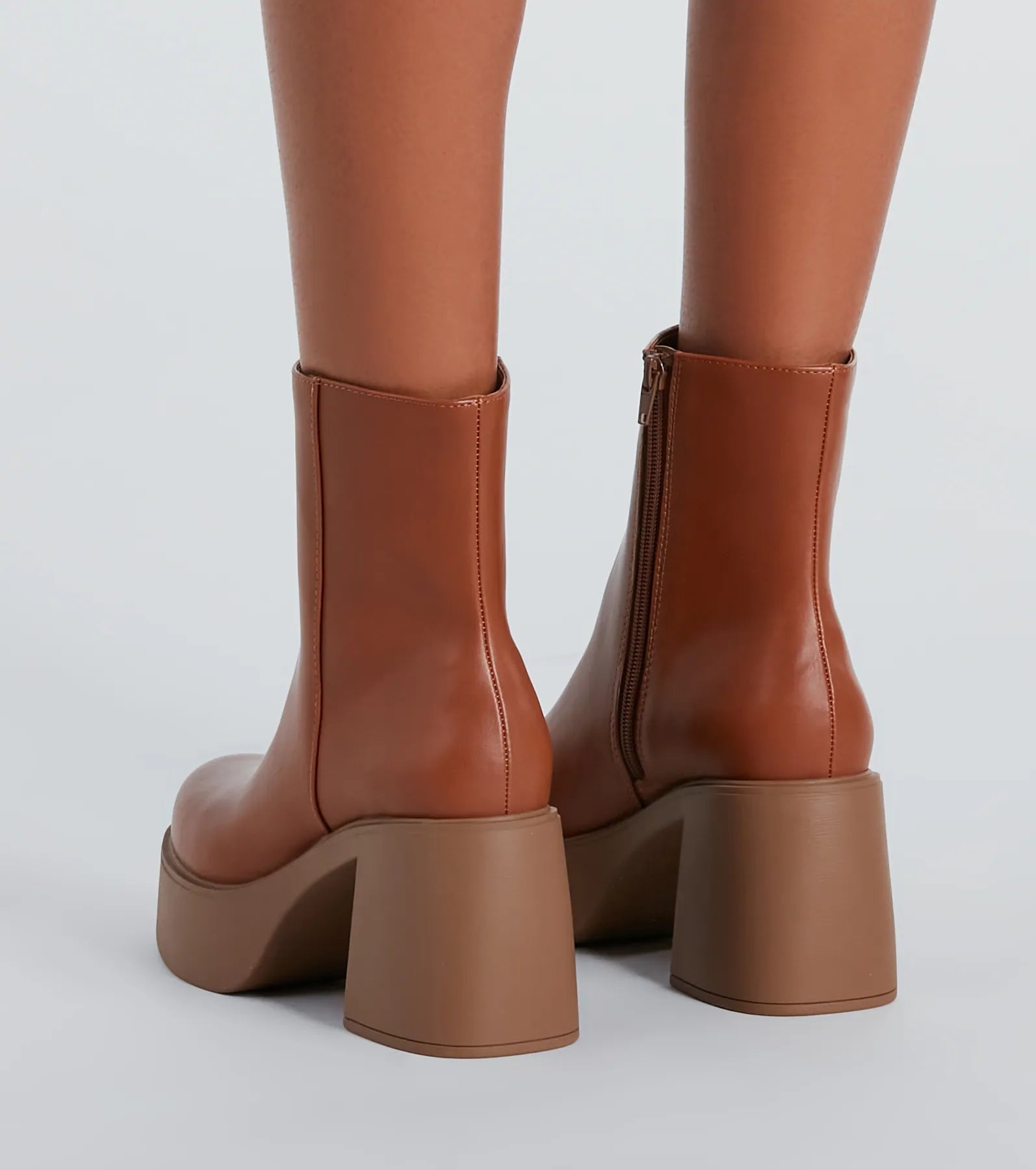 Show Up Platform Block Heel Booties - Image 4
