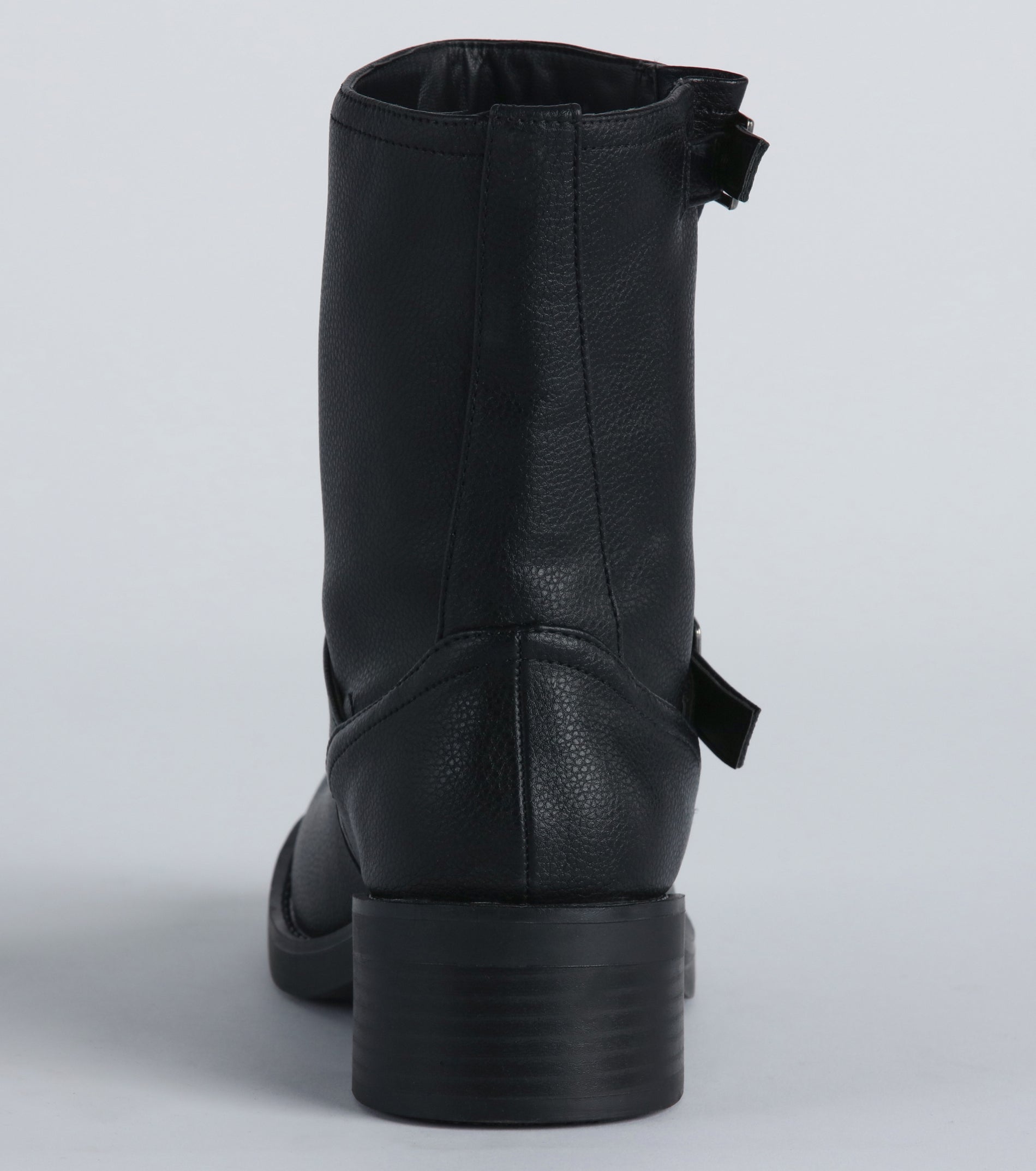 Edge It Up Faux Leather Biker Boots - Image 4