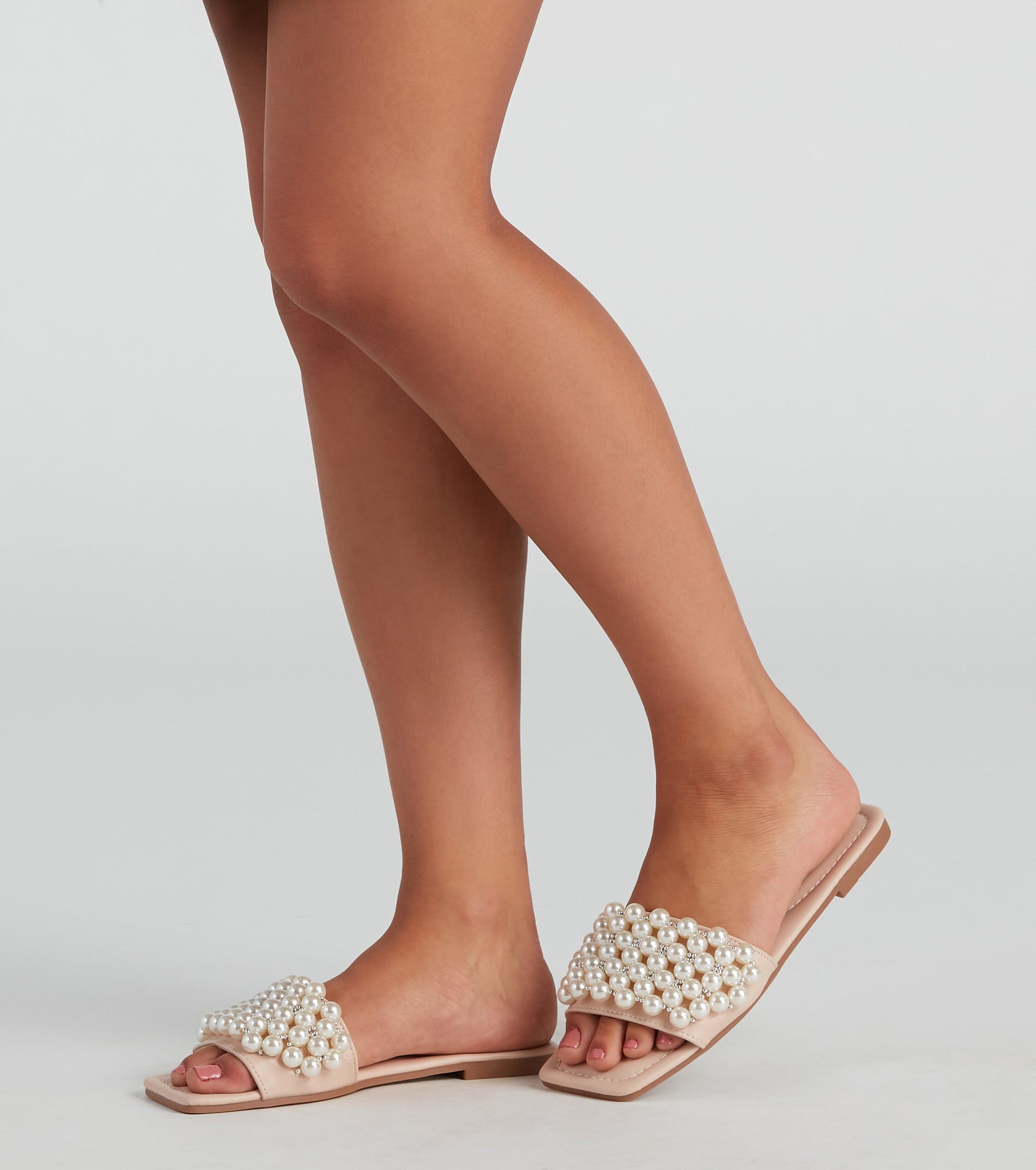 Pearl Of Desire Square Toe Sandals - Image 3