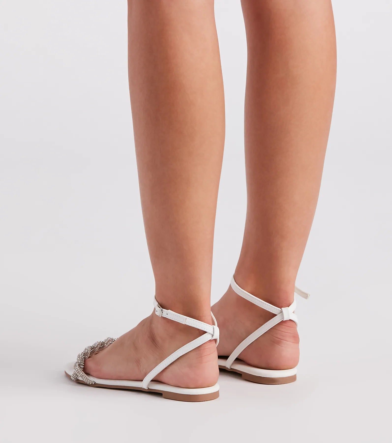 Hint Of Radiance Rhinestone Flat Sandals - Image 4