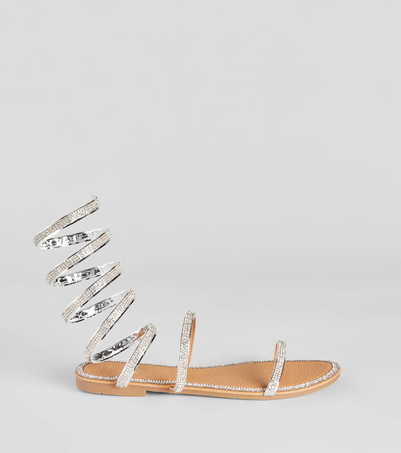 Level Up Rhinestone Spiral Sandals - Image 6