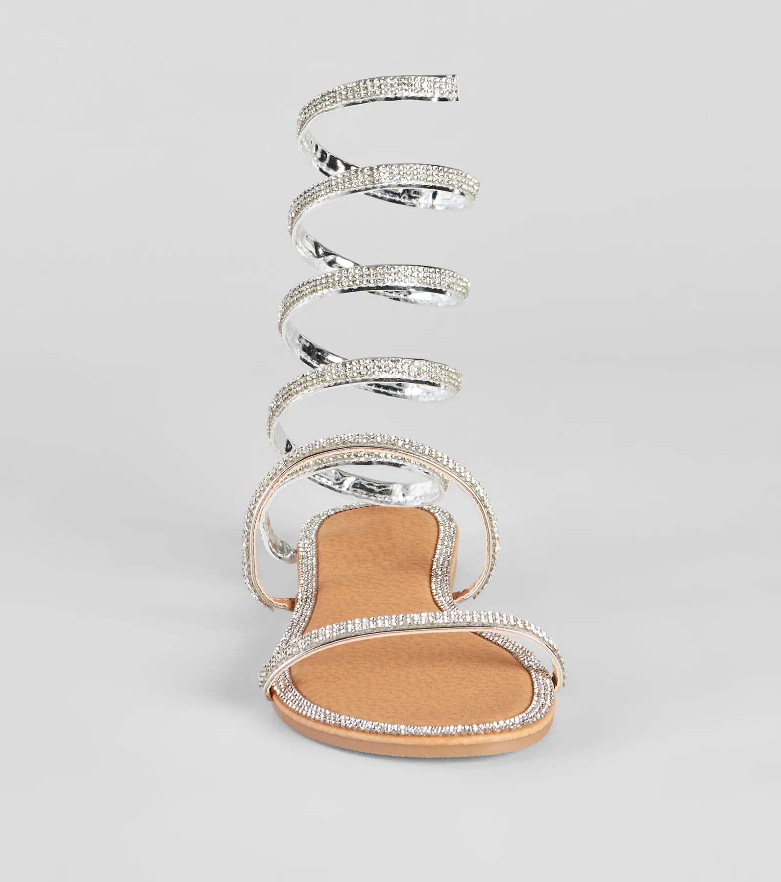 Level Up Rhinestone Spiral Sandals - Image 7