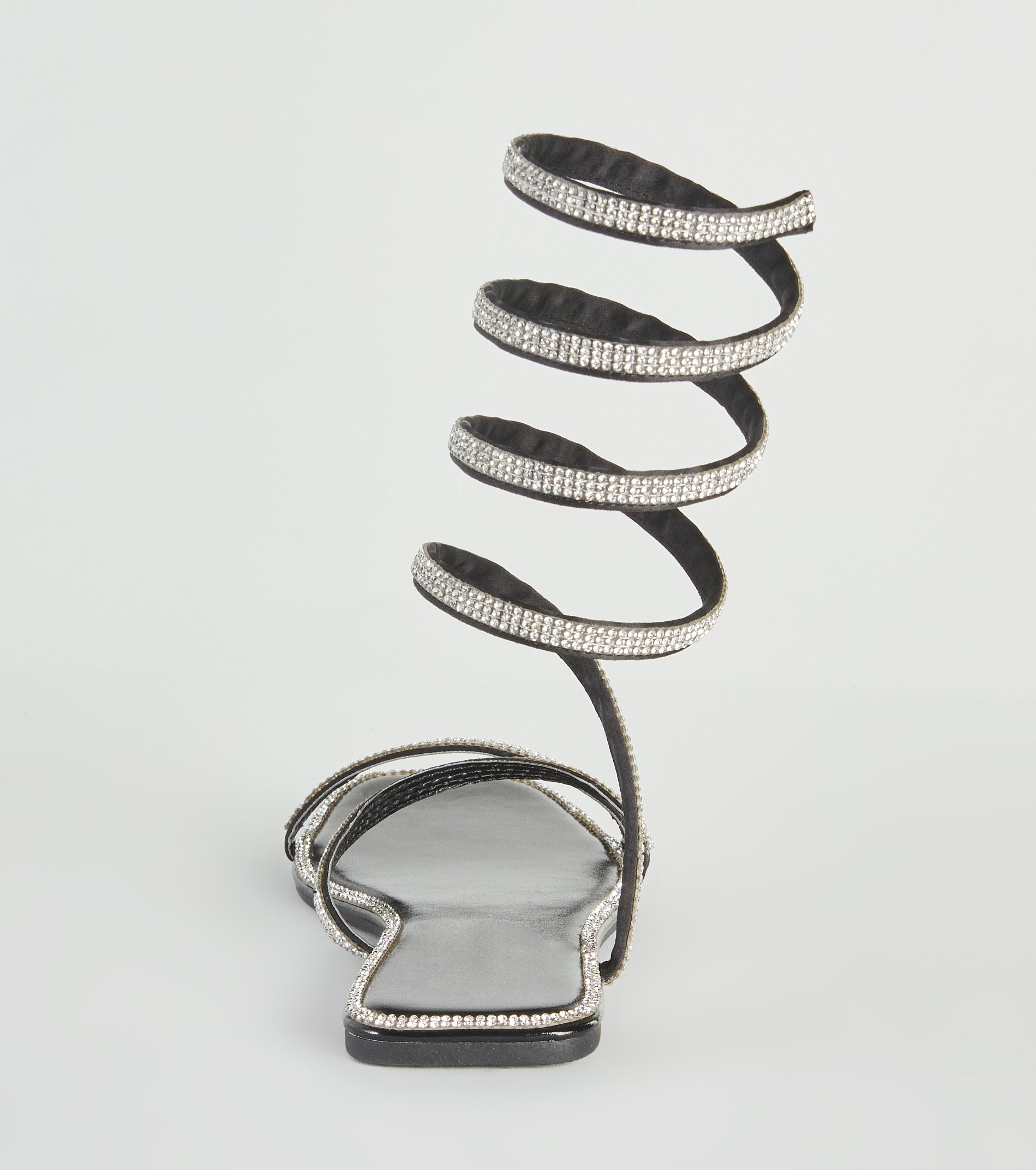 For A Spin Rhinestone Spiral Flat Sandals - Image 12