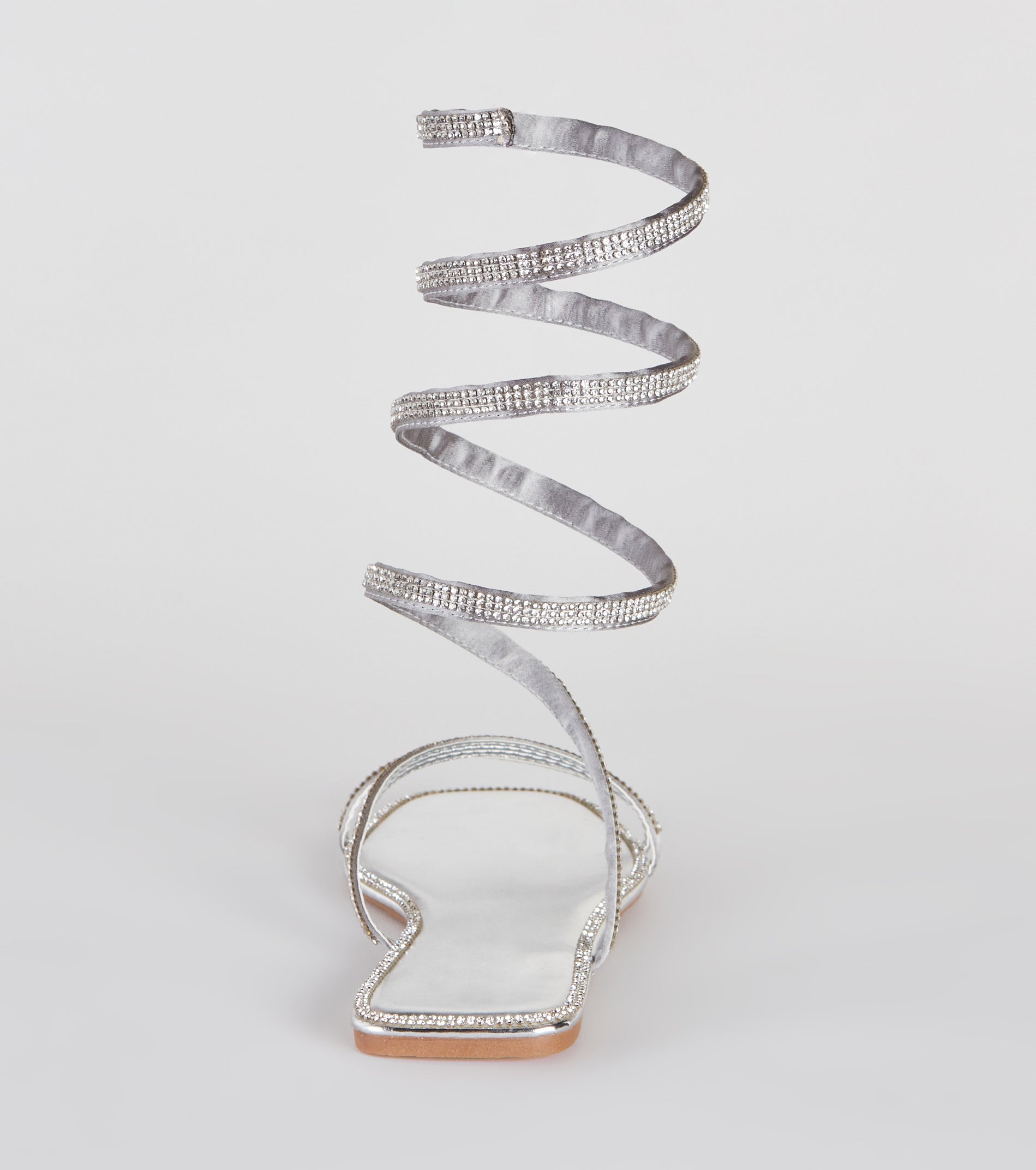 For A Spin Rhinestone Spiral Flat Sandals - Image 2