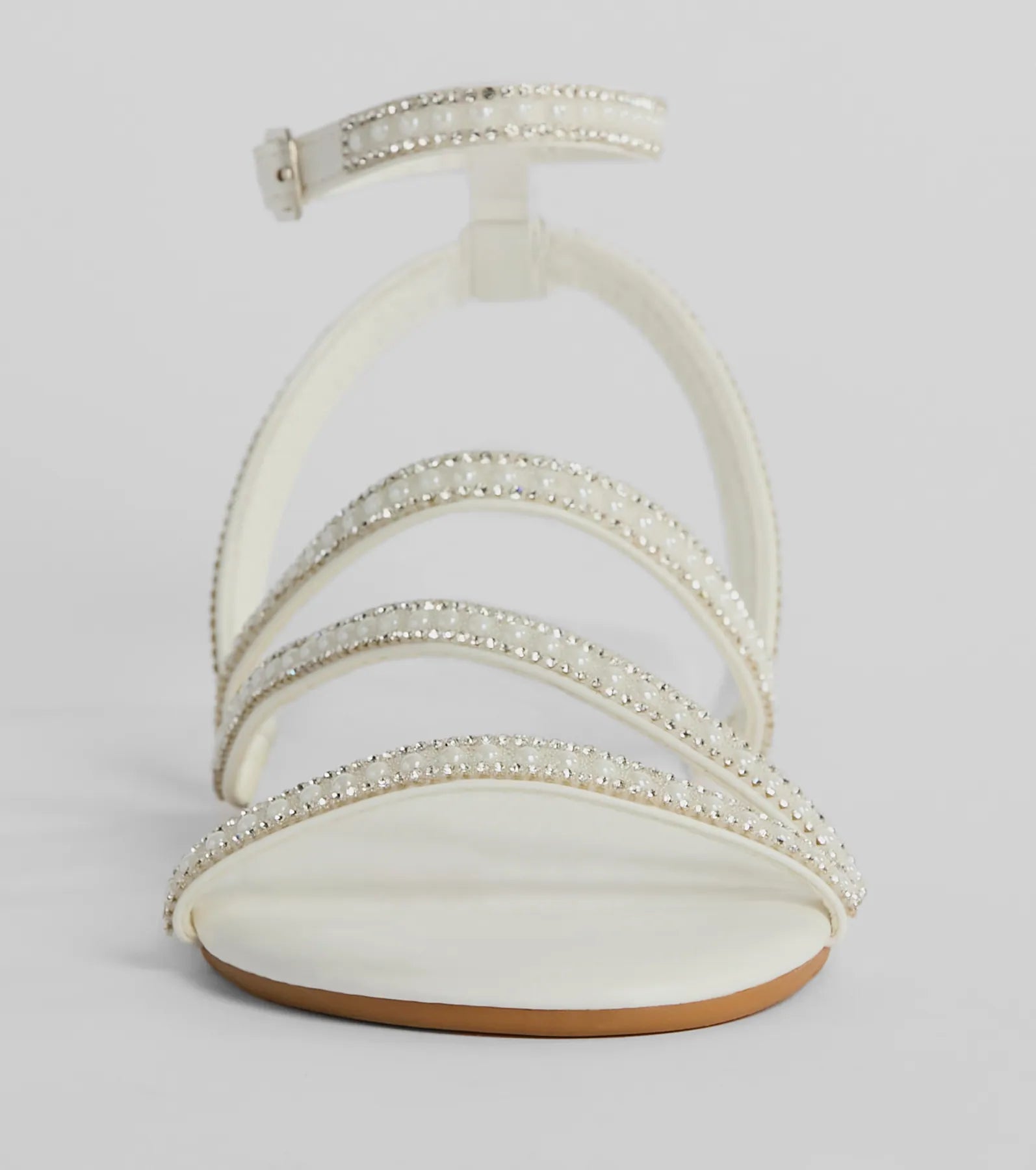 Stunning Artistry Crystal Faux Pearl Strappy Sandals - Image 3